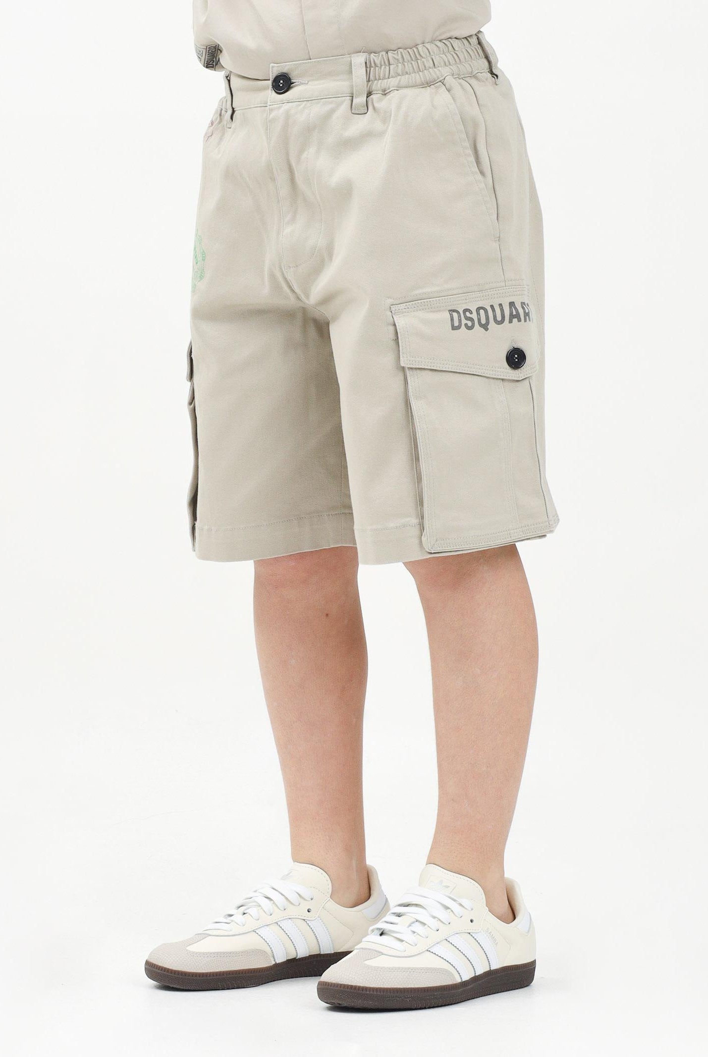 DSQUARED2 Bermuda cargo beige per donna, ragazzi e bambini DQ2773D0093 DQ717 DSQUARED2