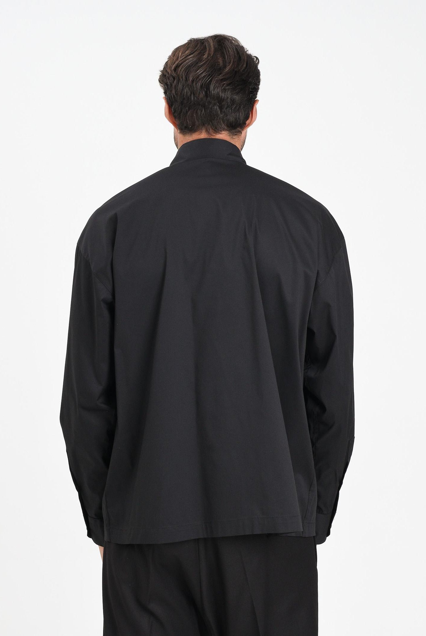 I'M BRIAN Camicia a manica lunga nera da uomo con tasca CA3422 009 I'M BRIAN