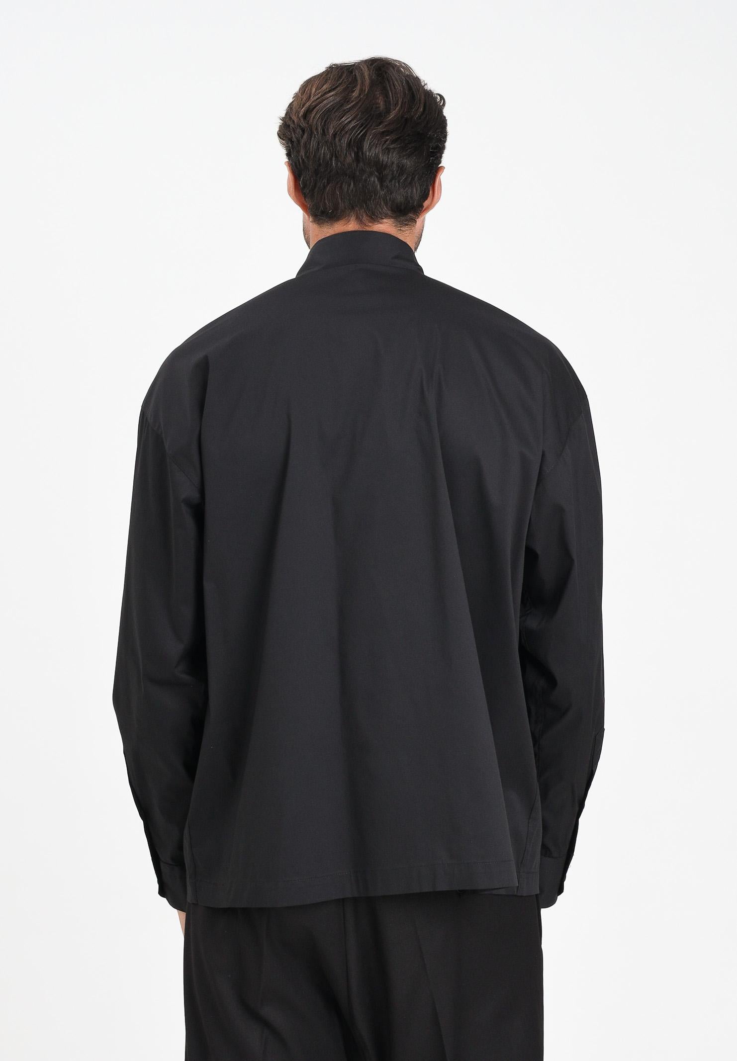 I'M BRIAN Camicia a manica lunga nera da uomo con tasca CA3422 009 I'M BRIAN