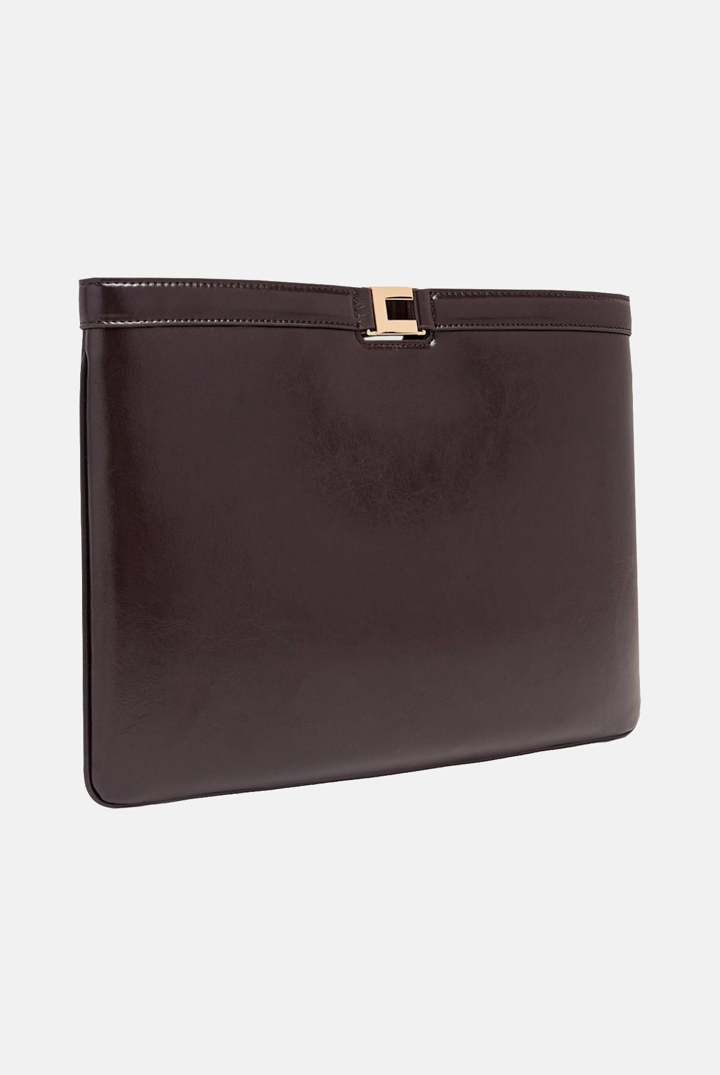 ELISABETTA FRANCHI Pochette marrone da donna effetto naplak<BR/> BS18A61E2 EV9 ELISABETTA FRANCHI
