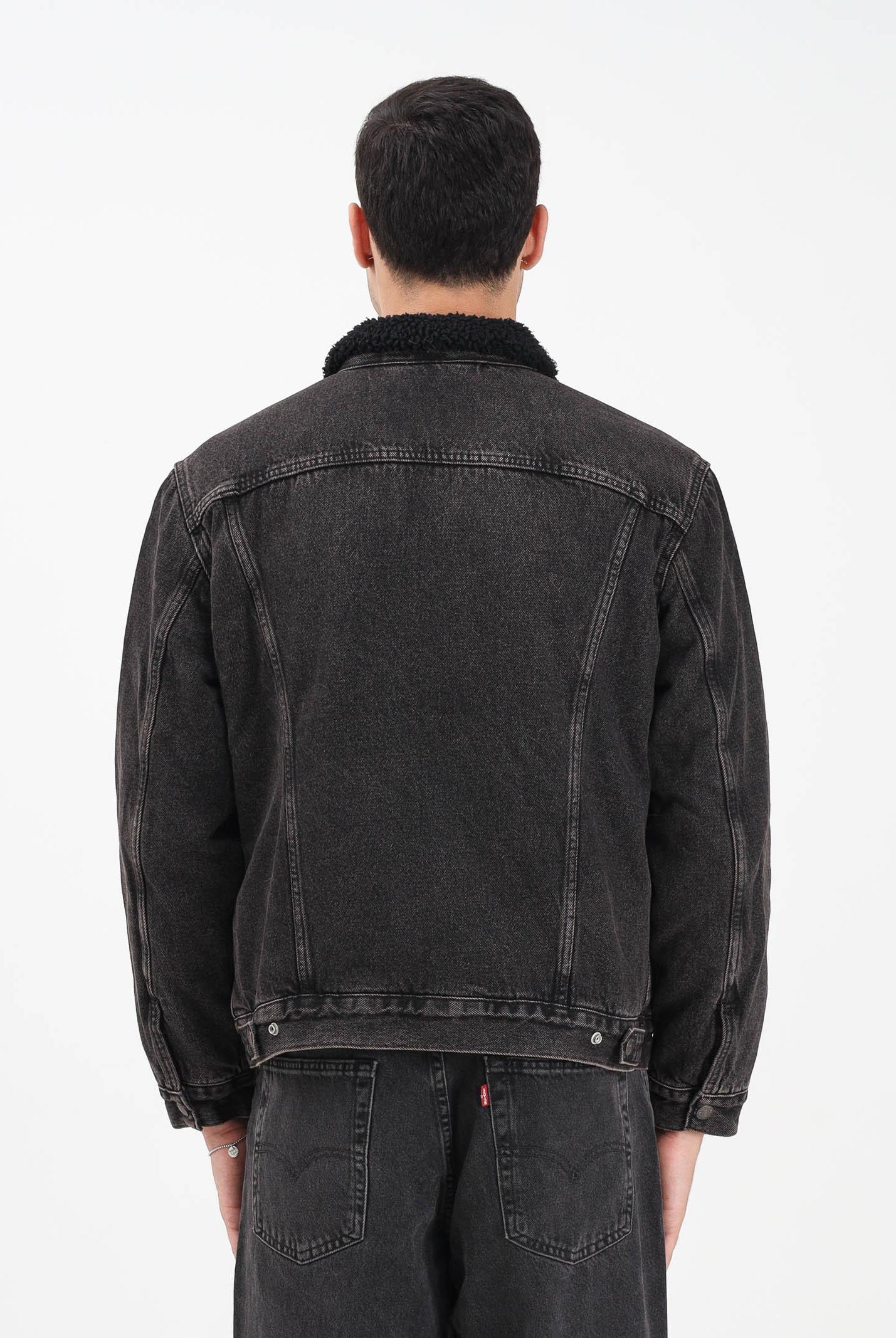 LEVI'S® Giubbotto Sherpa Trucker Type III in denim nero da uomo 16365-0291 LEVI'S®