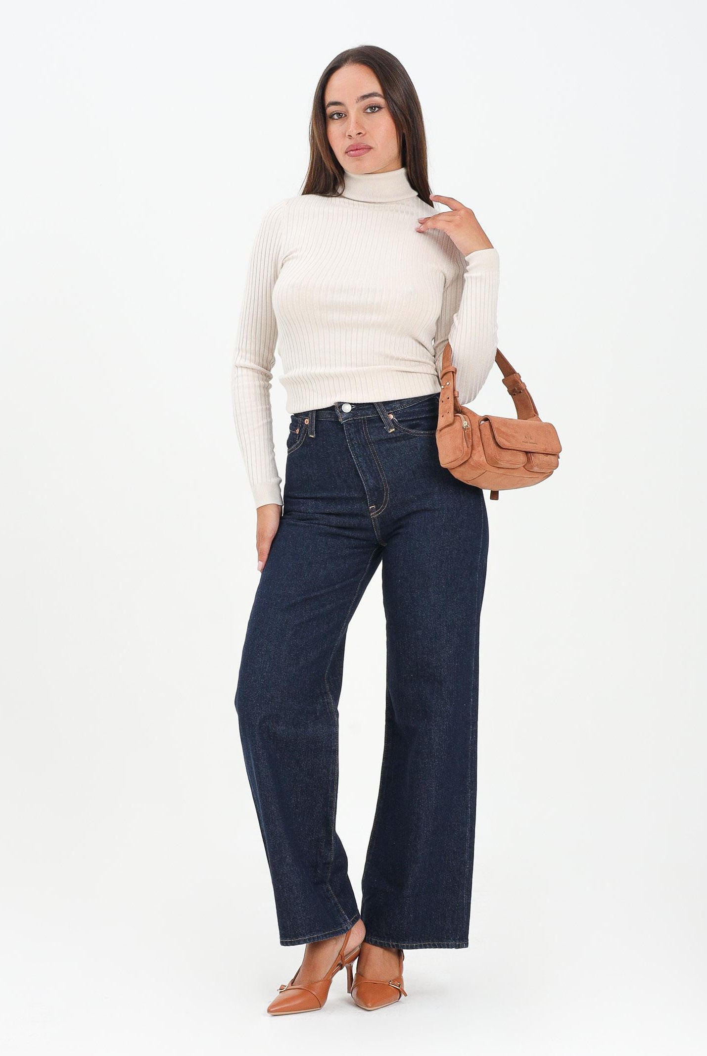 LEVI'S® Jeans Ribcage Wide Leg in denim blu da donna A6081-0019 . LEVI'S®