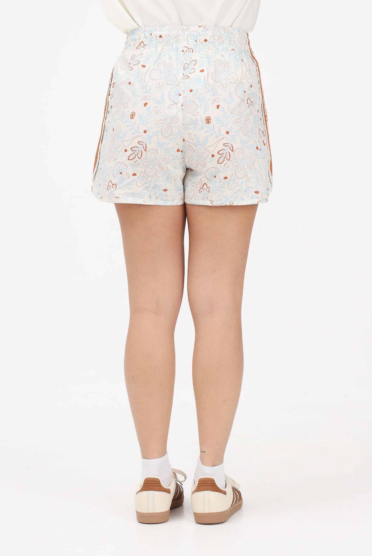 ADIDAS ORIGINALS Shorts sportivo SUMMER GLOW AOP bianco da donna KW5831 . ADIDAS ORIGINALS