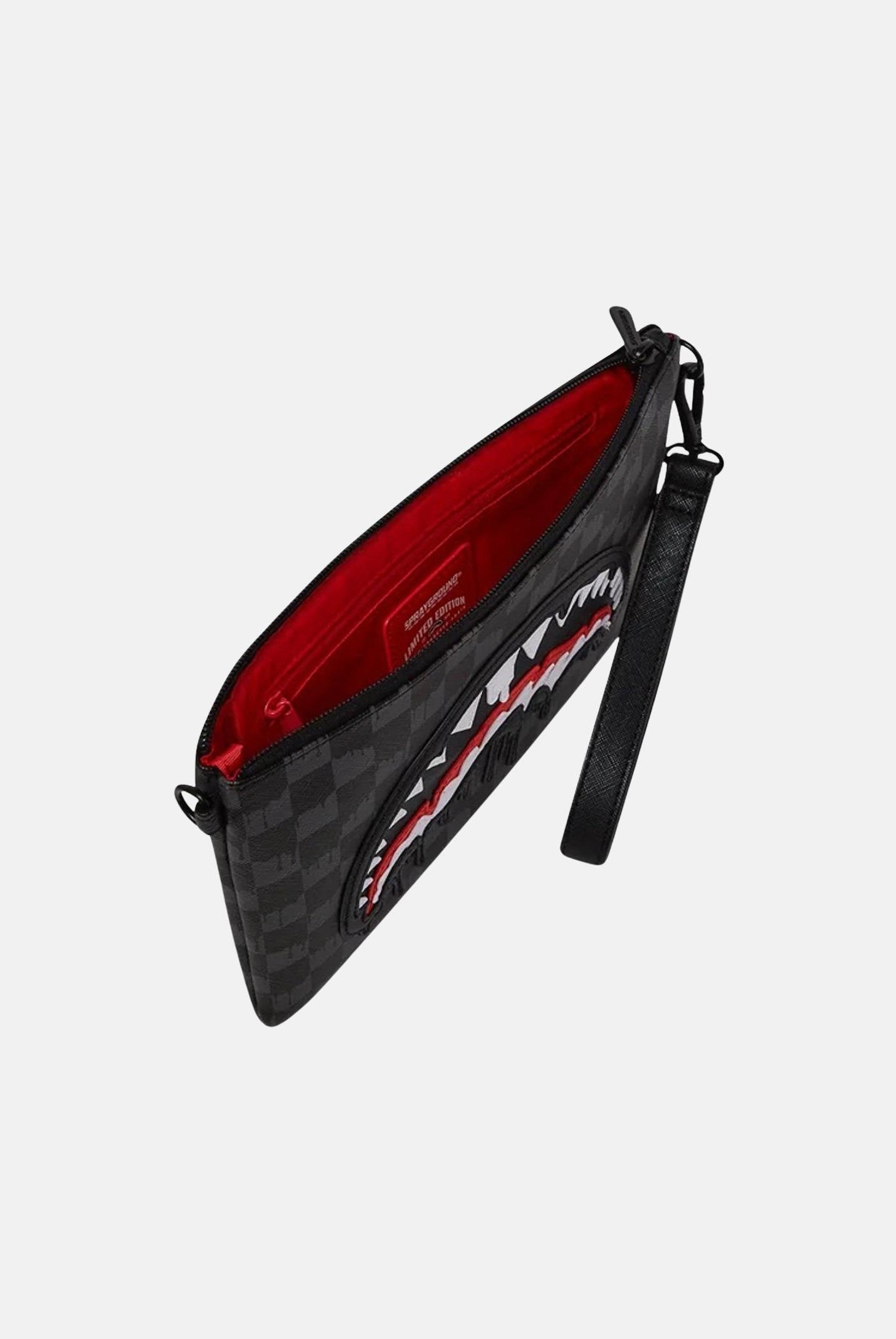 SPRAYGROUND Pochette Dripping Sharks In Paris nera per uomo e donna 910B7969NSZ  SPRAYGROUND