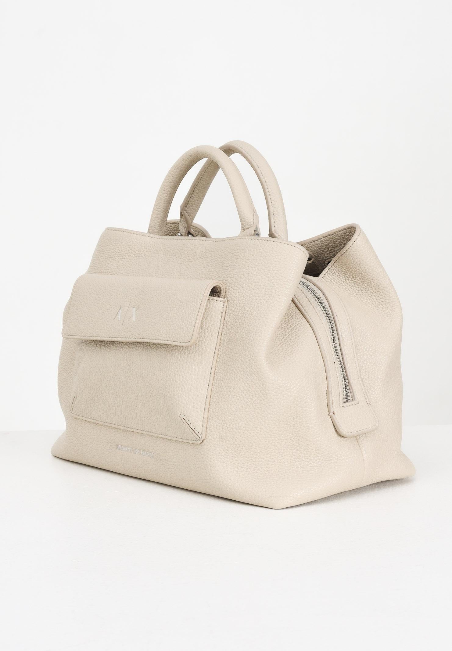 ARMANI EXCHANGE Borsa a mano panna da donna con logo XW001545AF17019 U1092 ARMANI EXCHANGE