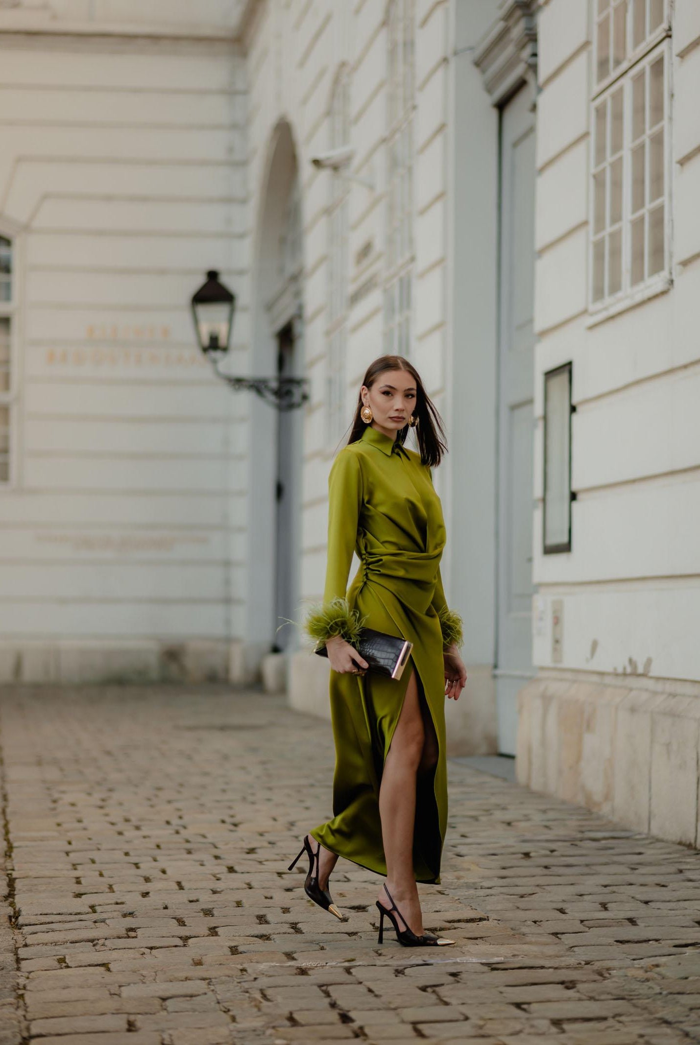 SANTAS Abito lungo DIVINE verde da donna PV2614 VE SANTAS
