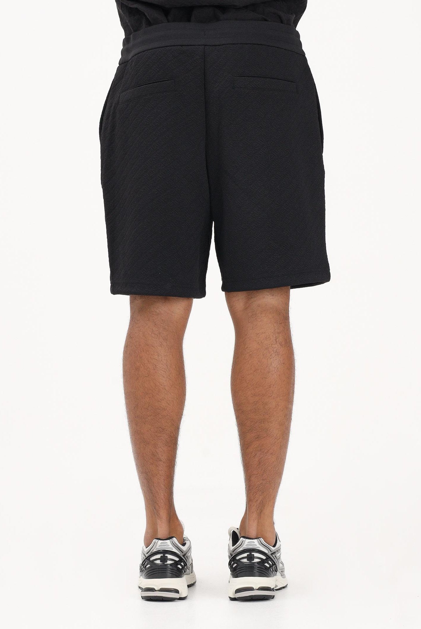 ARMANI EXCHANGE Shorts sportivo nero da uomo con texture jacquard XM002345AF21862 UC001 ARMANI EXCHANGE