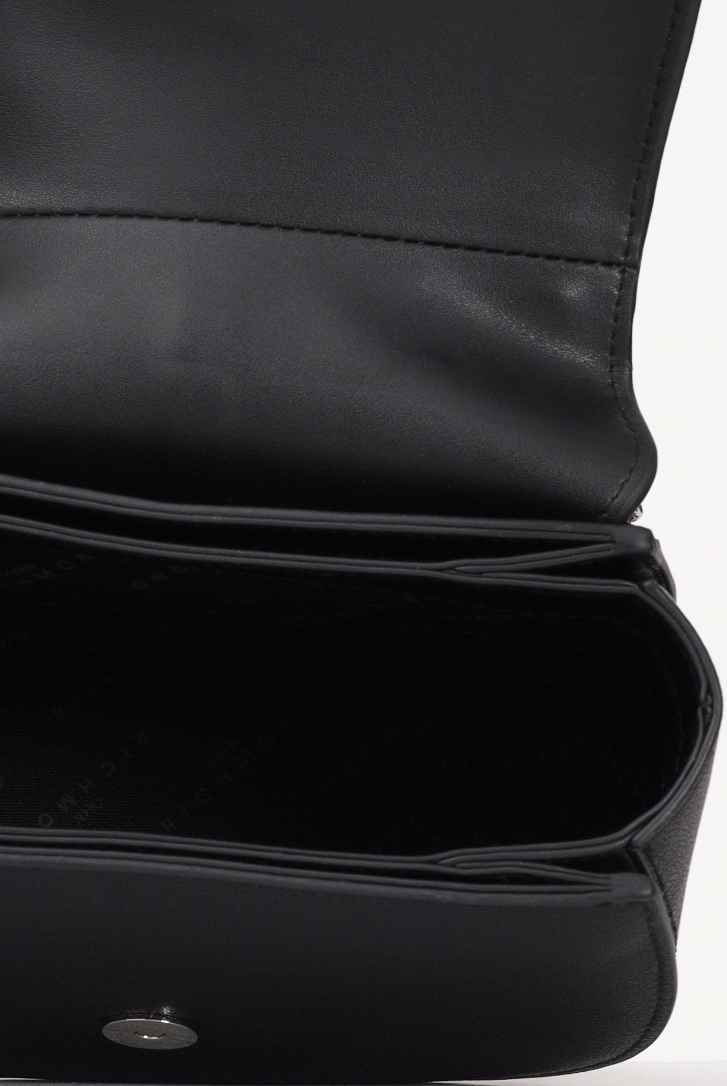 RICHMOND Borsa a tracolla nera da donna con inserto in pelo maculato e logo RWA25355BO BLSI RICHMOND