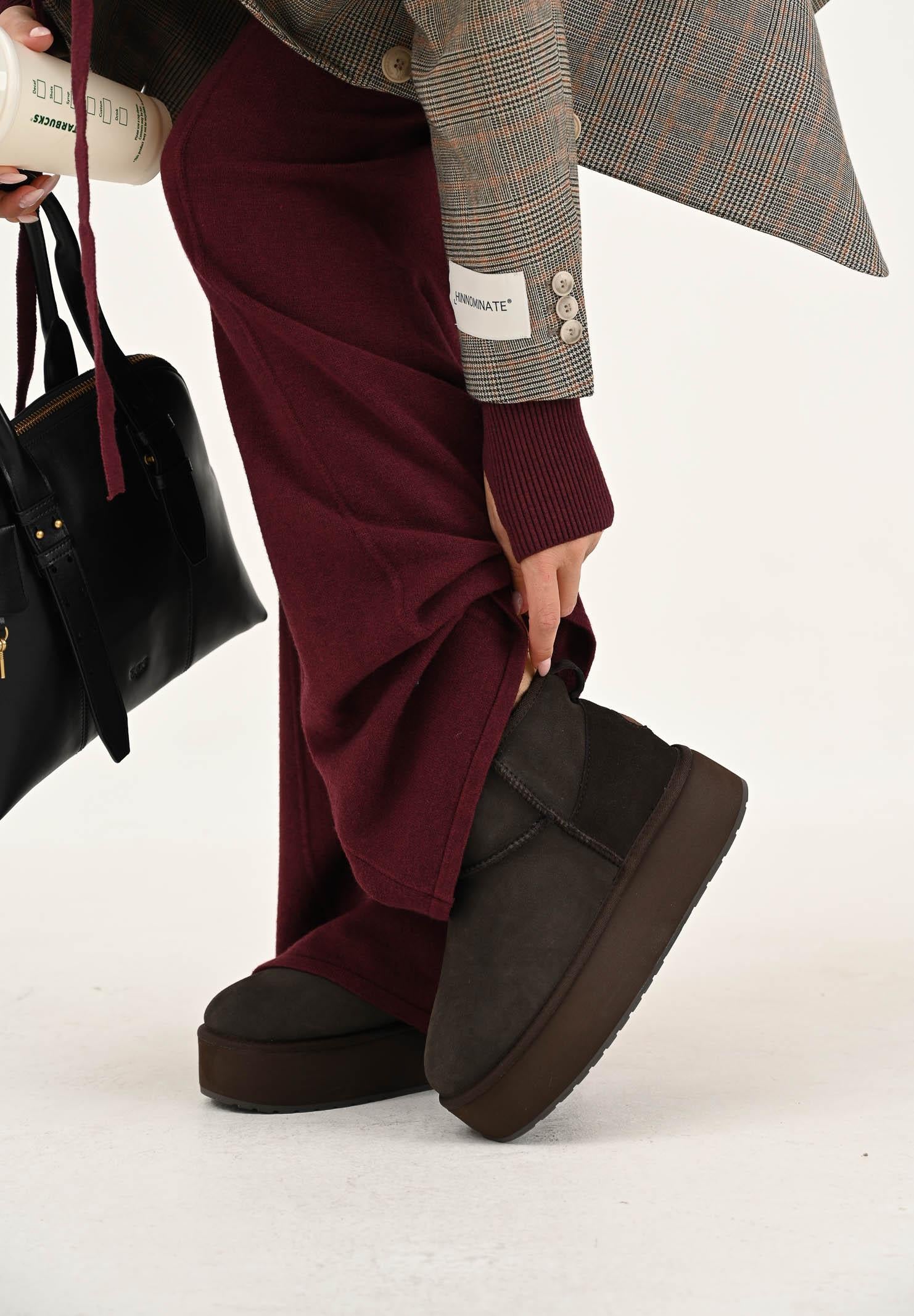 EMU Stivali bassi Stinger Micro Flatform marroni da donna W13082 CHOC EMU