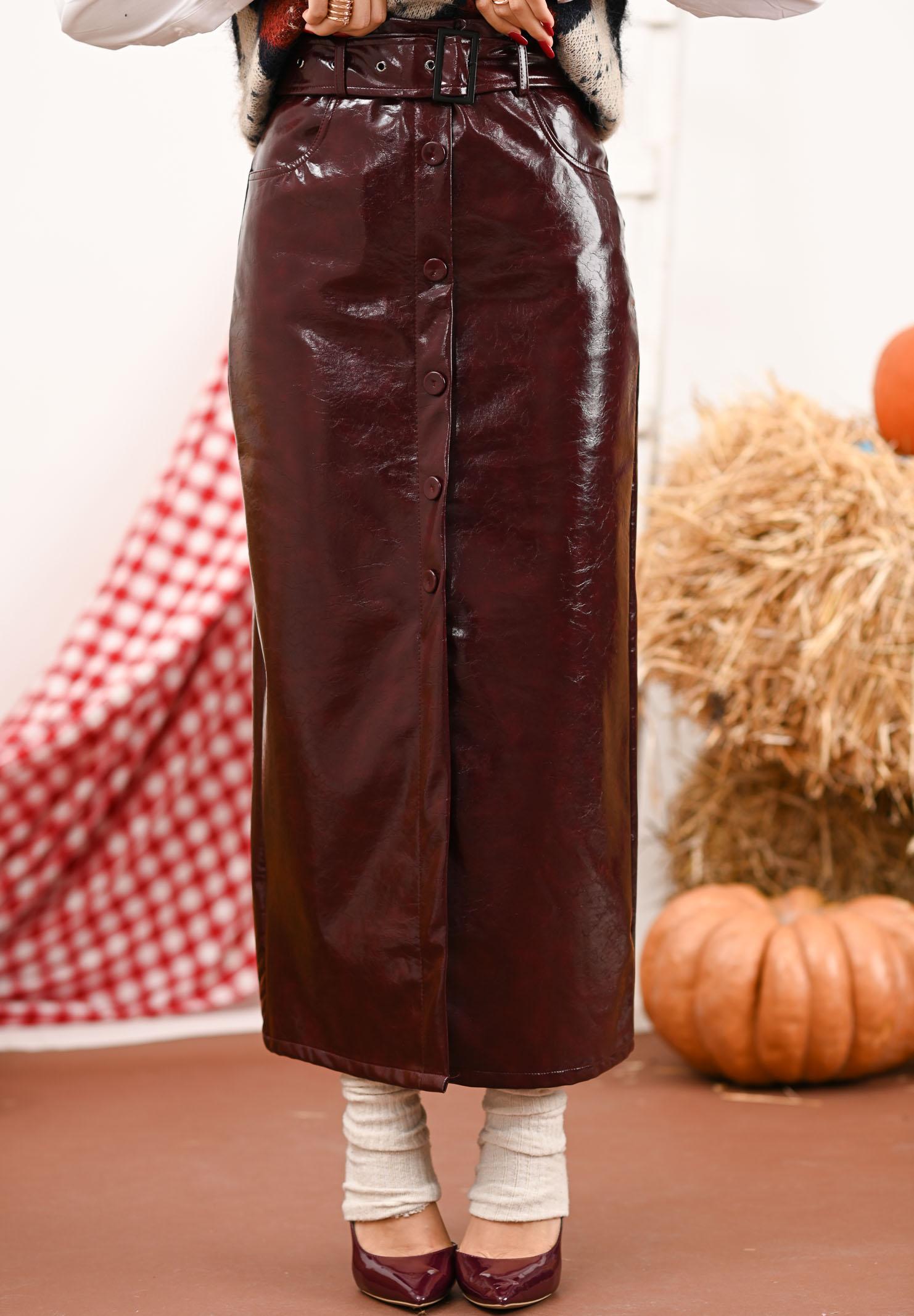 TPN Gonna midi Deming bordeaux da donna DEMING012W5 9Y TPN