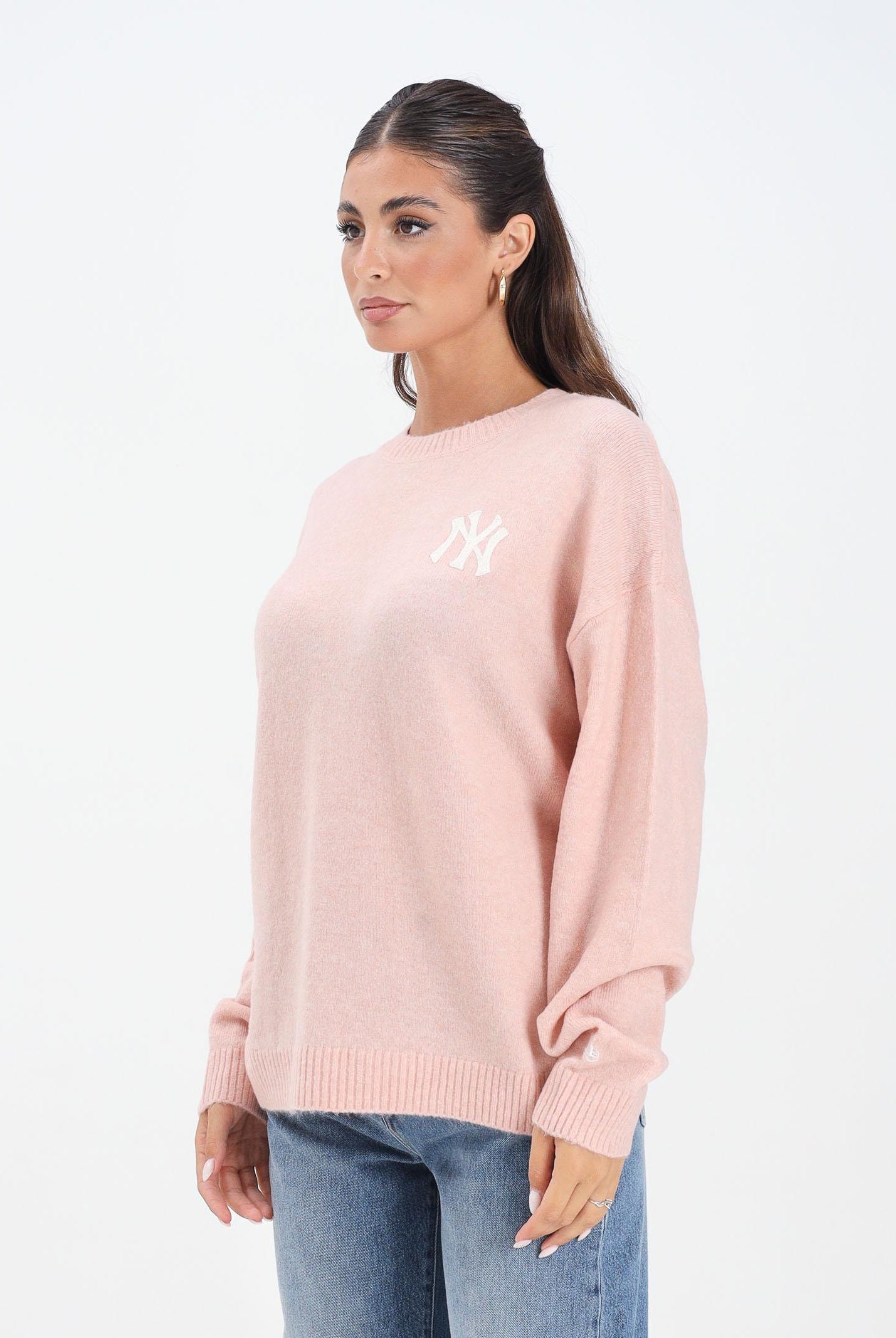 NEW ERA Maglioncino girocollo New York Yankees MLB rosa da donna 60684501 . NEW ERA