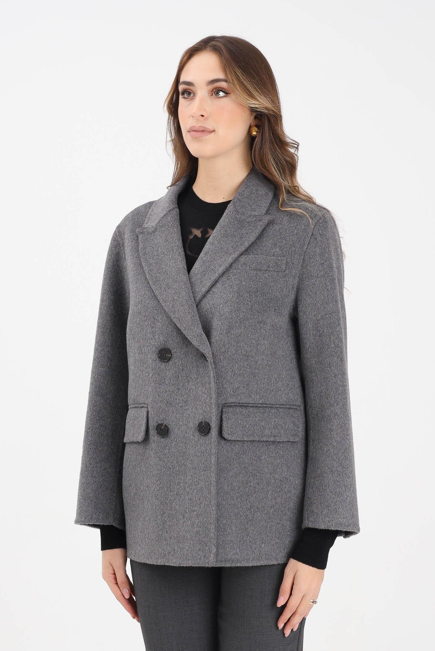 VICOLO Cappotto corto grigio da donna TF0068 A193 VICOLO