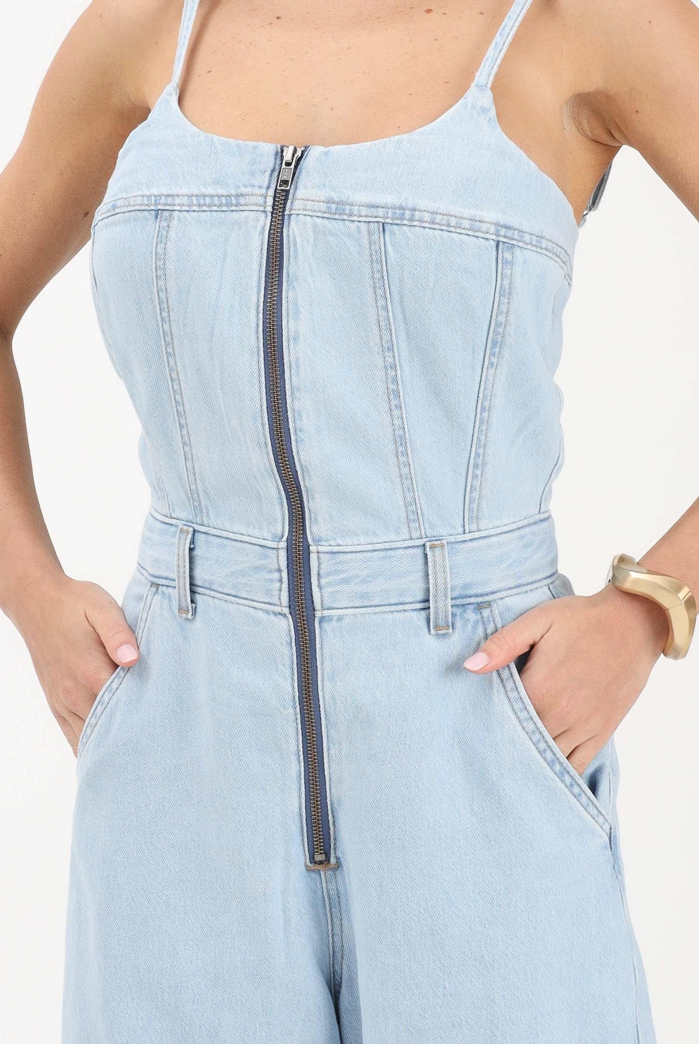 LEVI'S Tuta Bustier Lightweight in denim chiaro da donna 001WC-0005 . LEVI'S®