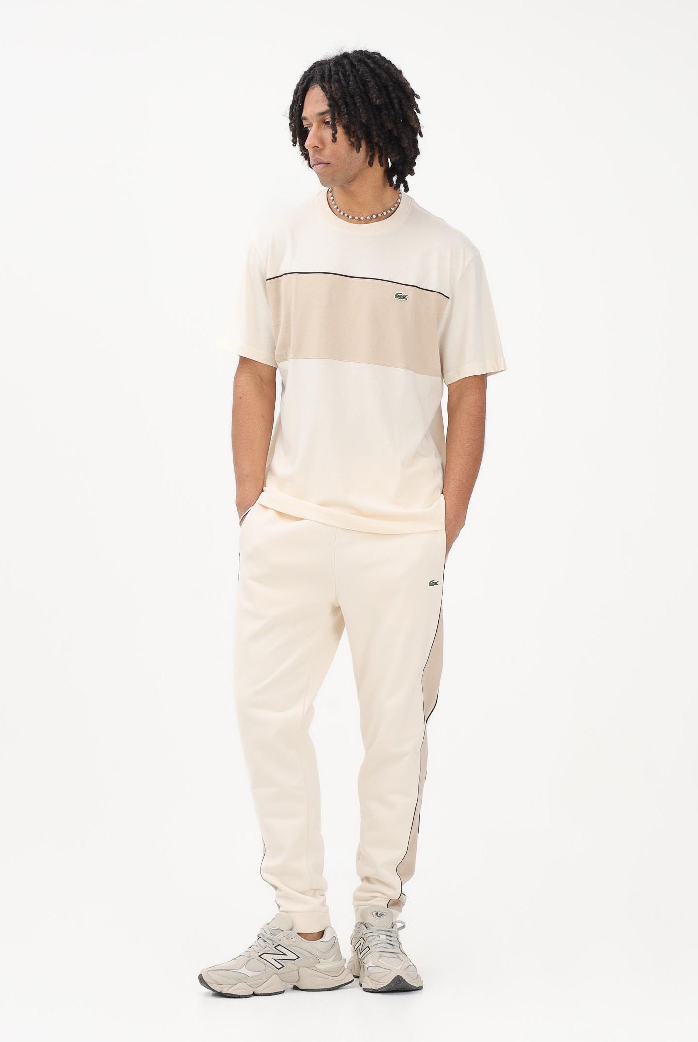 LACOSTE Pantalone sportivo panna da uomo XH0898 3RR LACOSTE