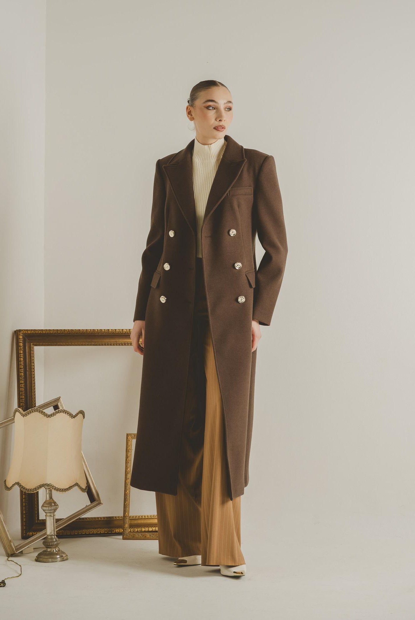 SANTAS Cappotto lungo ÉCLIPSE marrone da donna PV2623 MA SANTAS