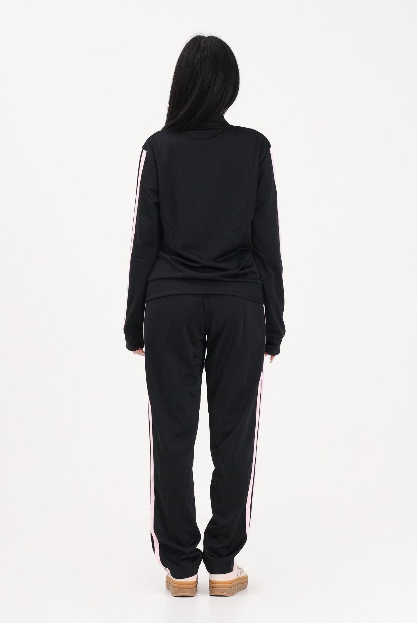 ADIDAS PERFORMANCE Tuta Essentials nera e rosa da donna KQ7578 . ADIDAS PERFORMANCE