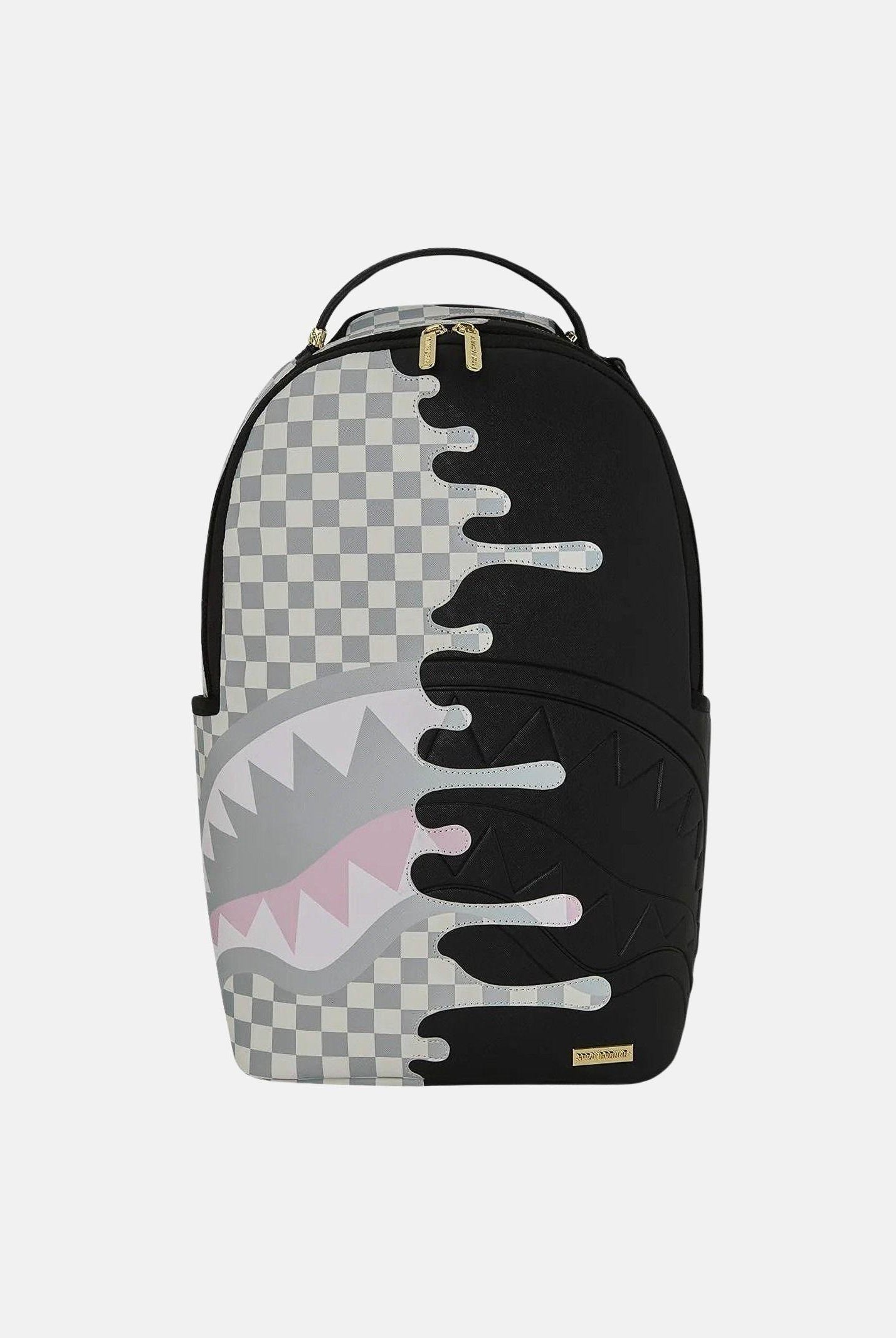 SPRAYGROUND Zaino CREAM CHECK SIDE DRIP bianco e nero da donna 910B8758NSZ . SPRAYGROUND