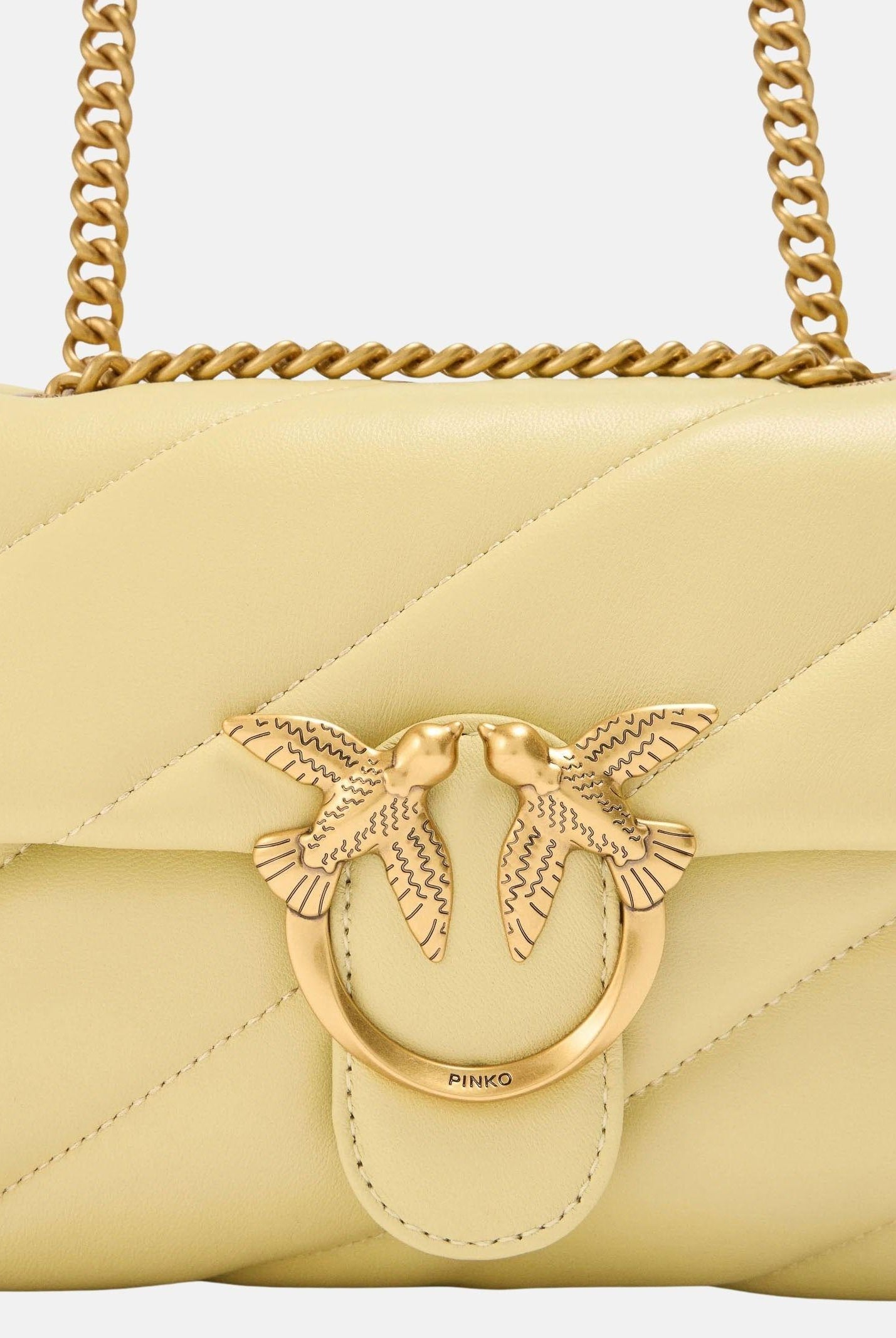 PINKO Borsa a tracolla Mini Love Bag Puff giallo vaniglia da donna 100039A0F2 C39Q PINKO
