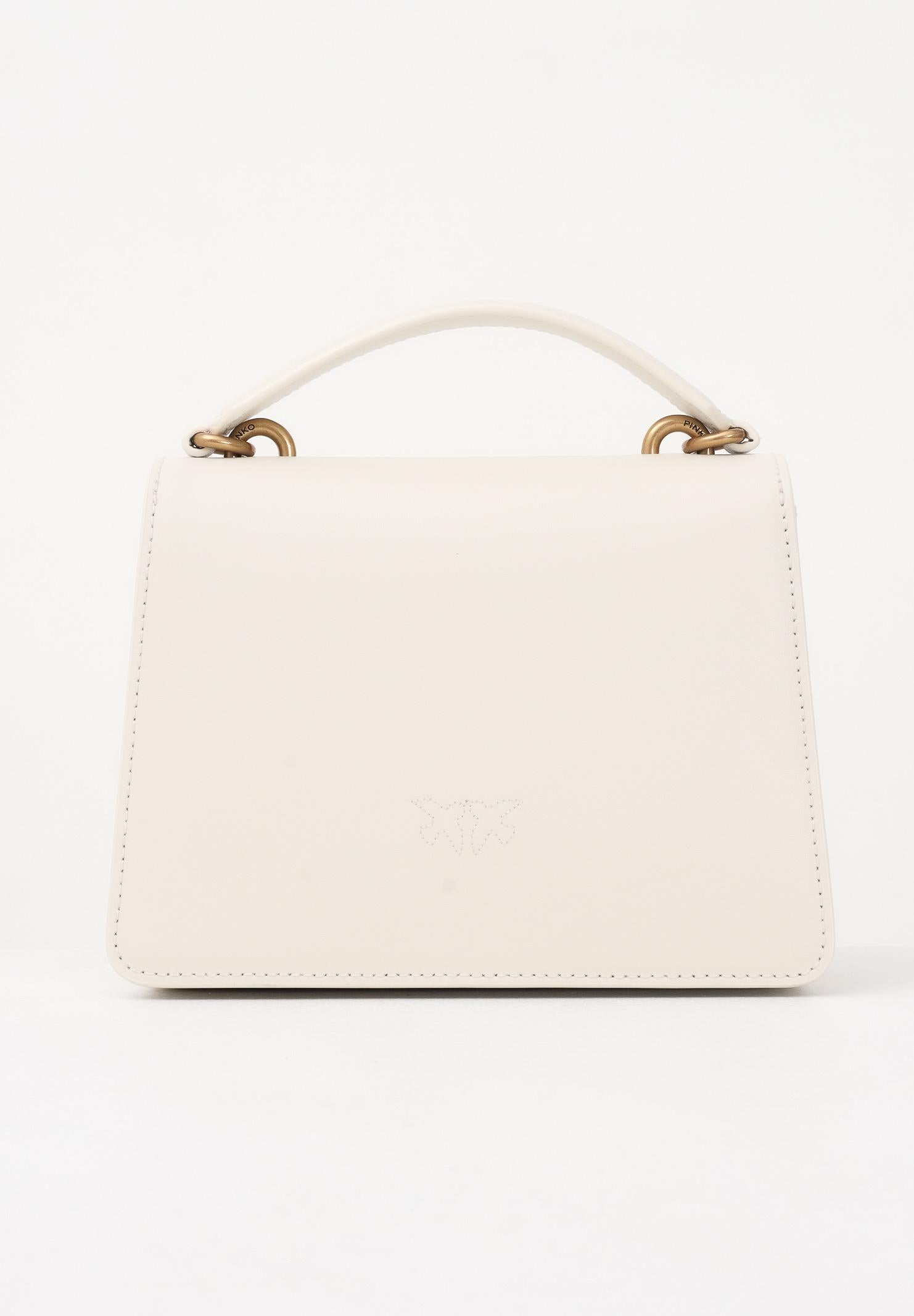 PINKO Borsa a mano Mini Love Bag One Top Handle Light panna da donna 100071A0F1 Z14Q PINKO