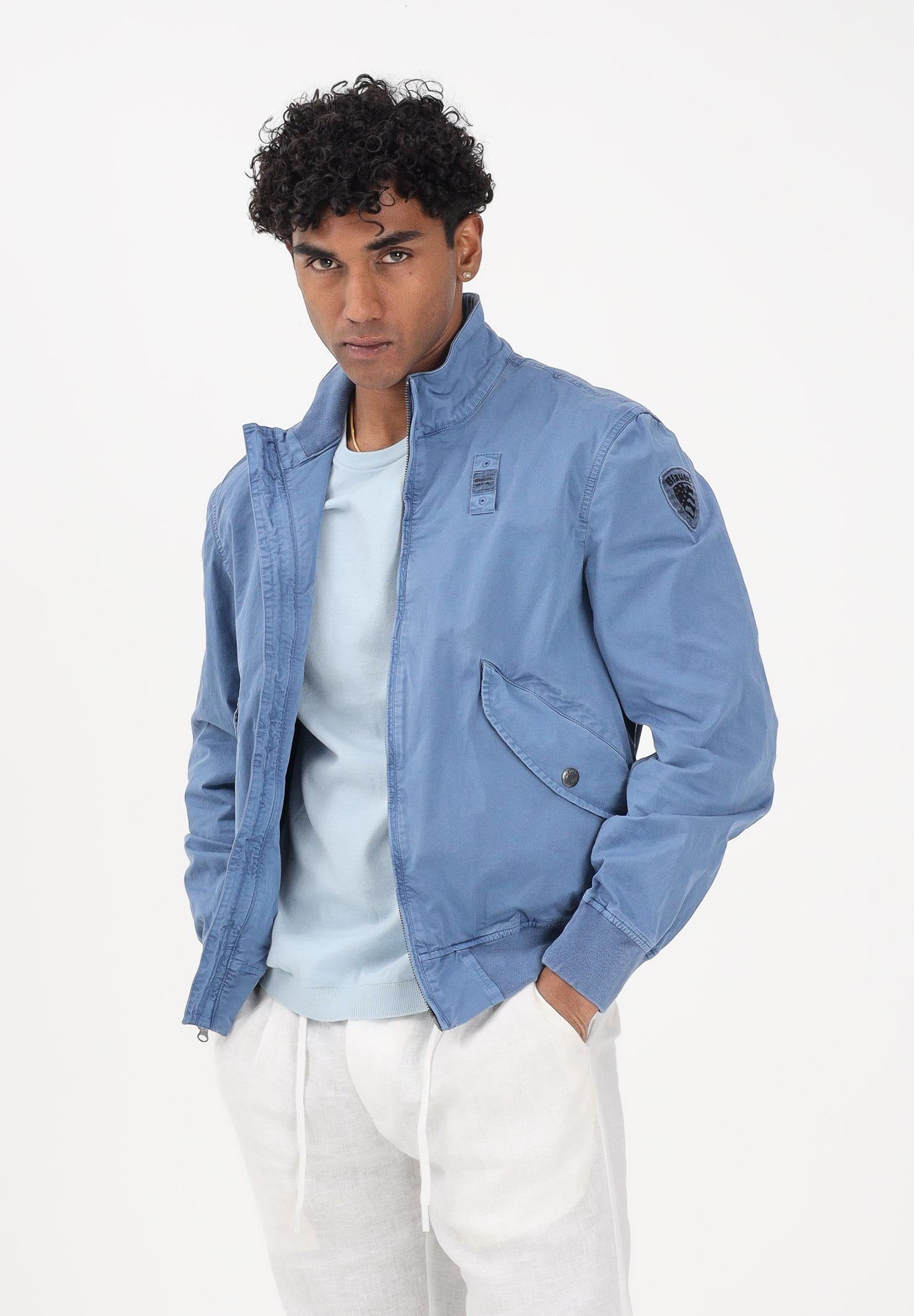 BLAUER Giacca leggera BADGER blu indigo da uomo 26SBLUC04139-007449 890 BLAUER