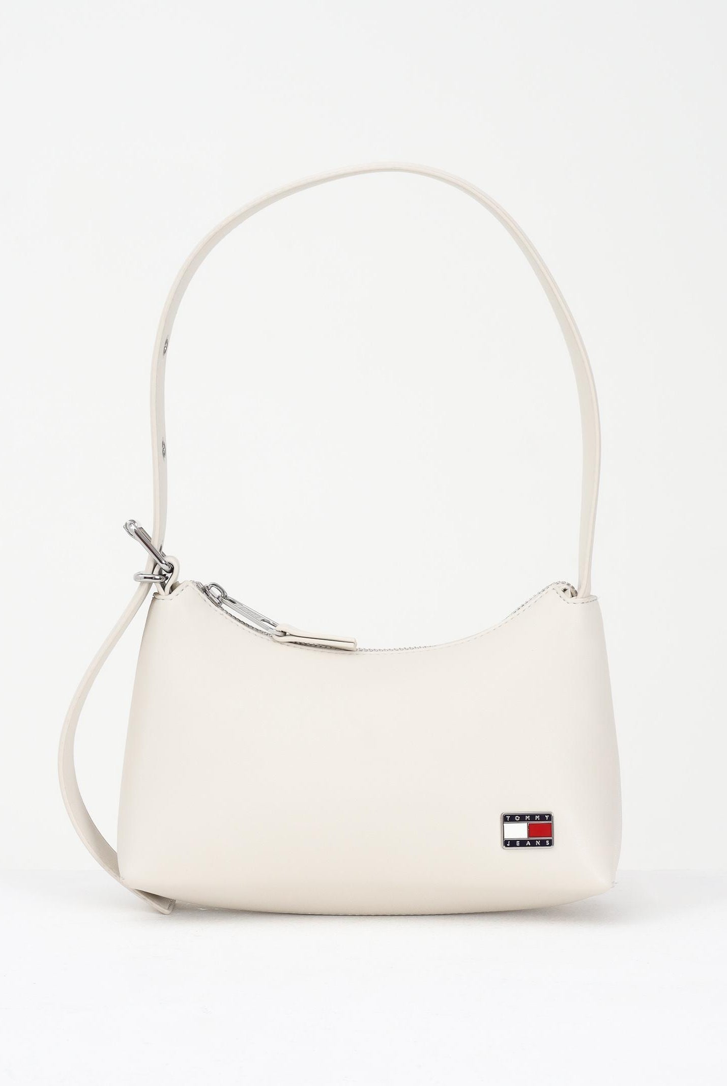 TOMMY JEANS Borsa a spalla panna da donna con logo AW0AW17873 BDS TOMMY JEANS