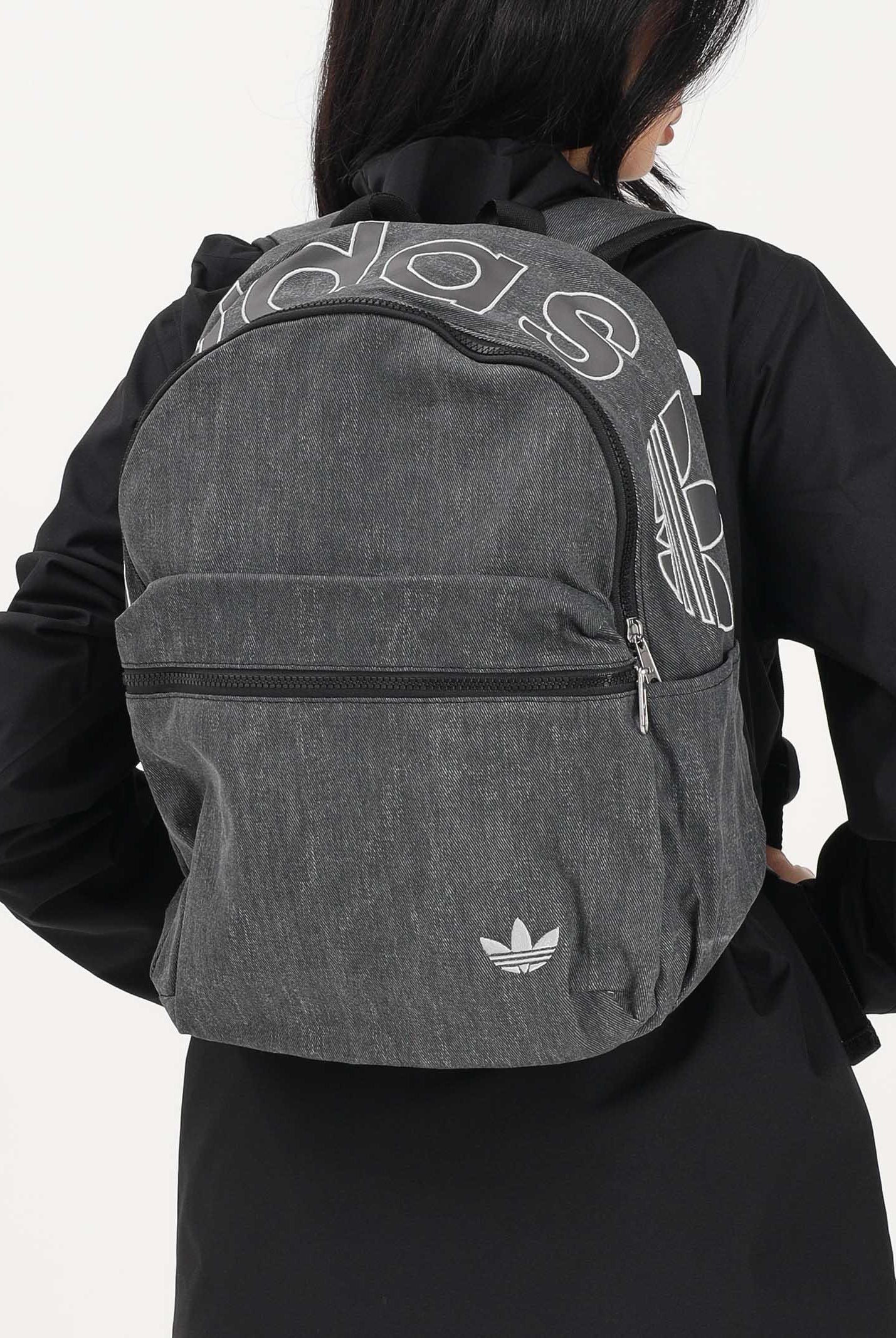 ADIDAS ORIGINALS Zaino CL Backpack Washed Effect nero per uomo e donna KC8648 . ADIDAS ORIGINALS