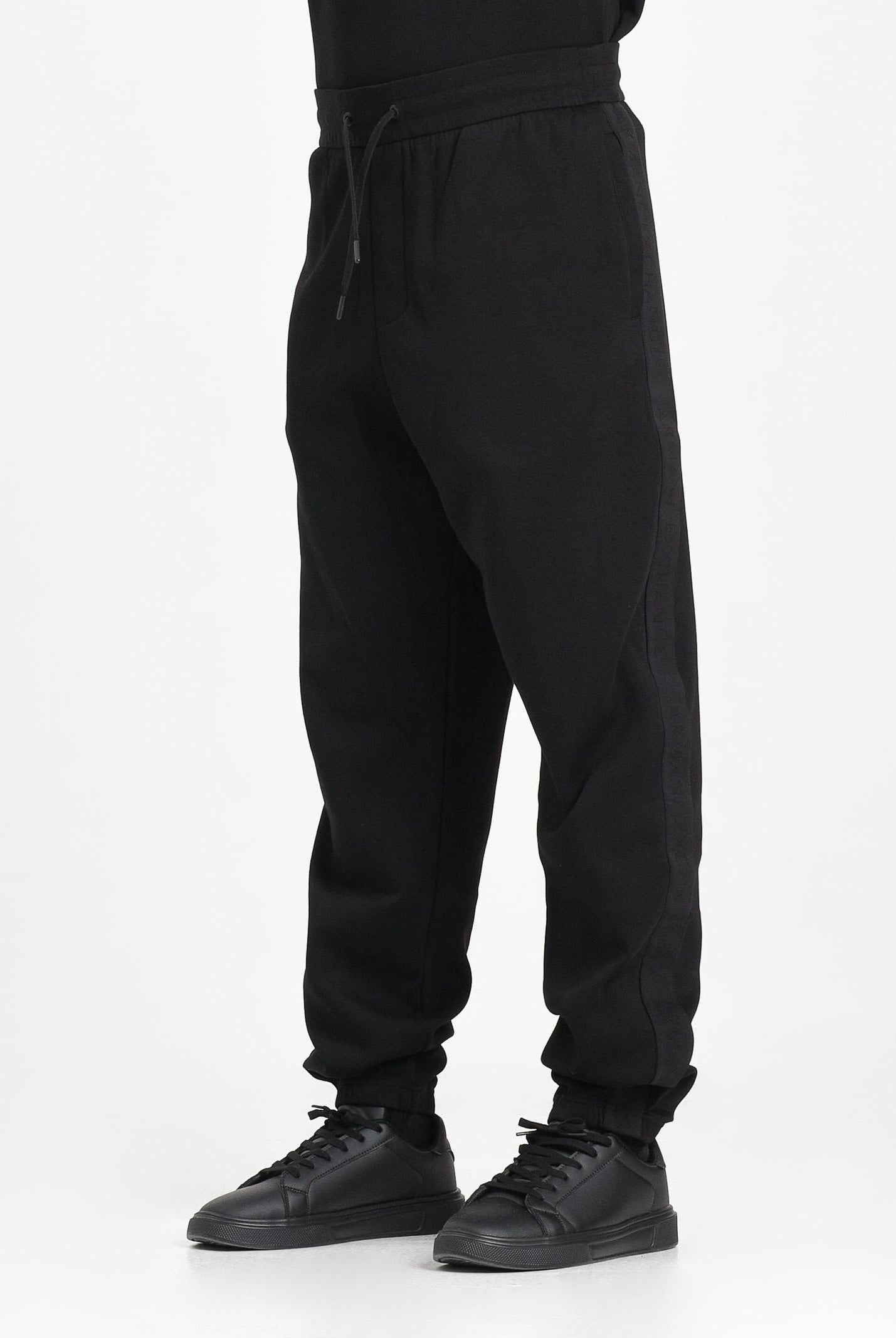 ARMANI EXCHANGE Pantalone sportivo nero da uomo con bande laterali logate XM001301AF10818 UC001 ARMANI EXCHANGE