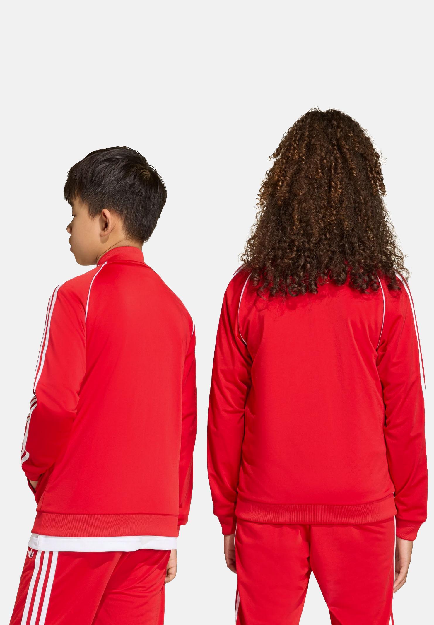 ADIDAS ORIGINALS Felpa con zip SST rossa per bambino e bambina KE2857 . ADIDAS ORIGINALS