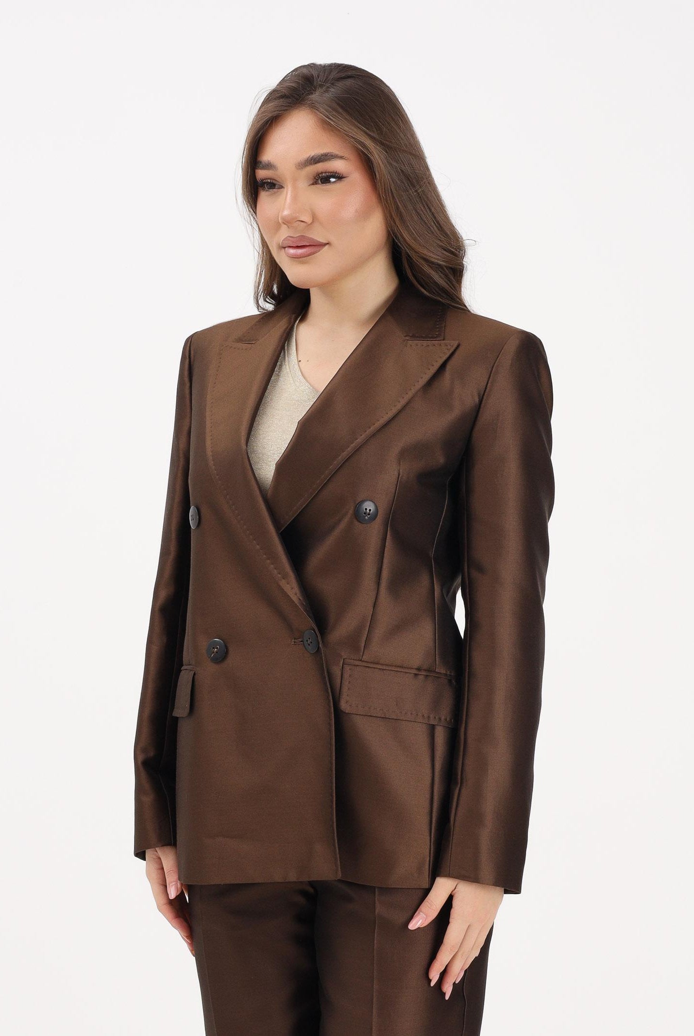 MAX MARA Giacca doppiopetto Mstpeccati marrone da donna 2616041081600 002 MAX MARA