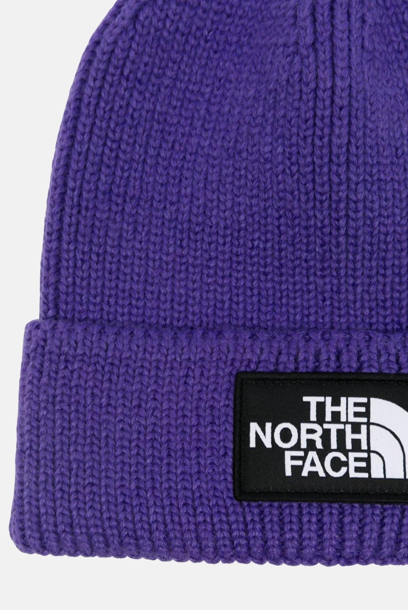 THE NORTH FACE Berretto viola per uomo e donna con risvolto e logo box TNF NF0A8CHENL41 THE NORTH FACE