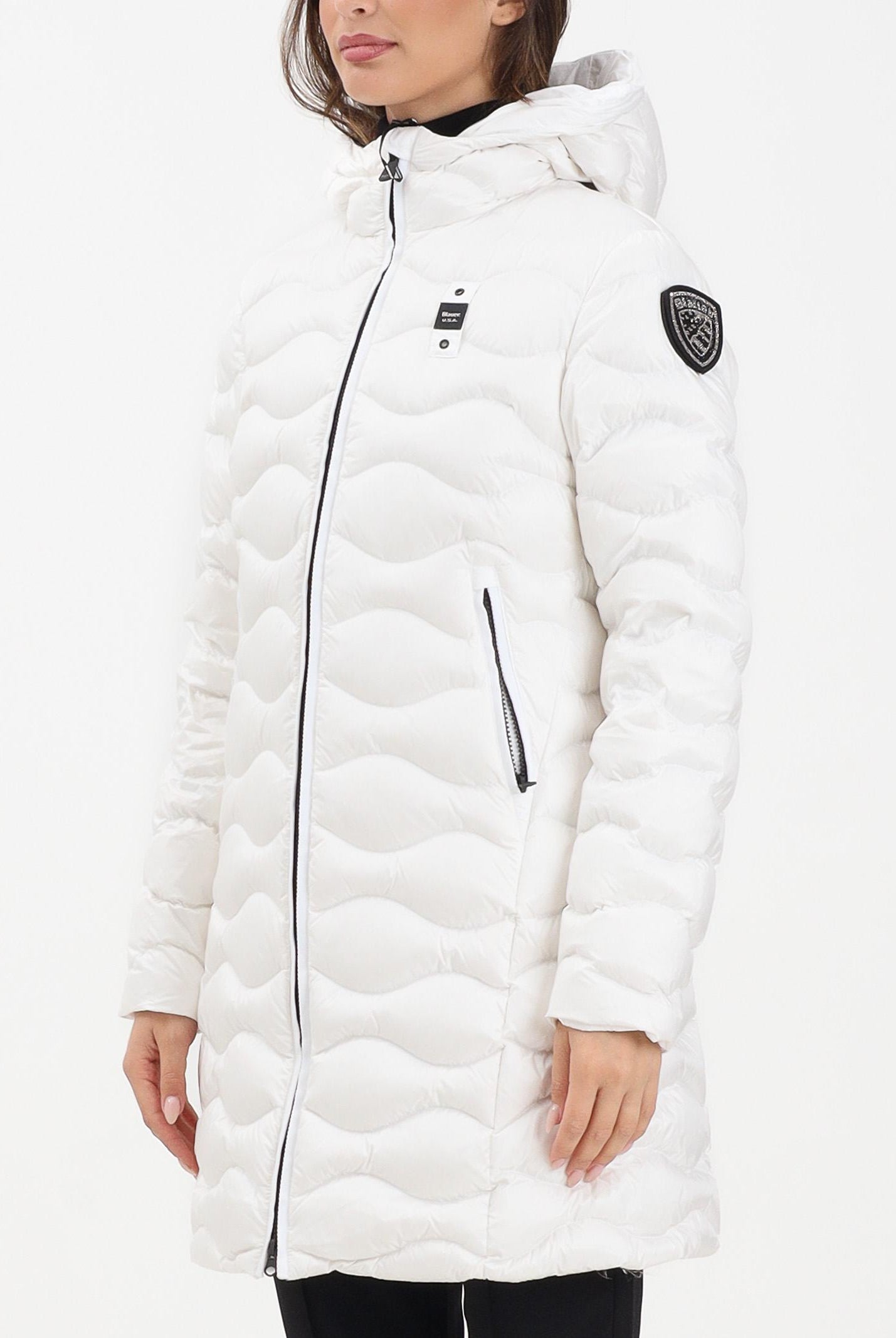 BLAUER Piumino lungo LYNEL bianco da donna 25WBLDK03527-006047 100BI BLAUER