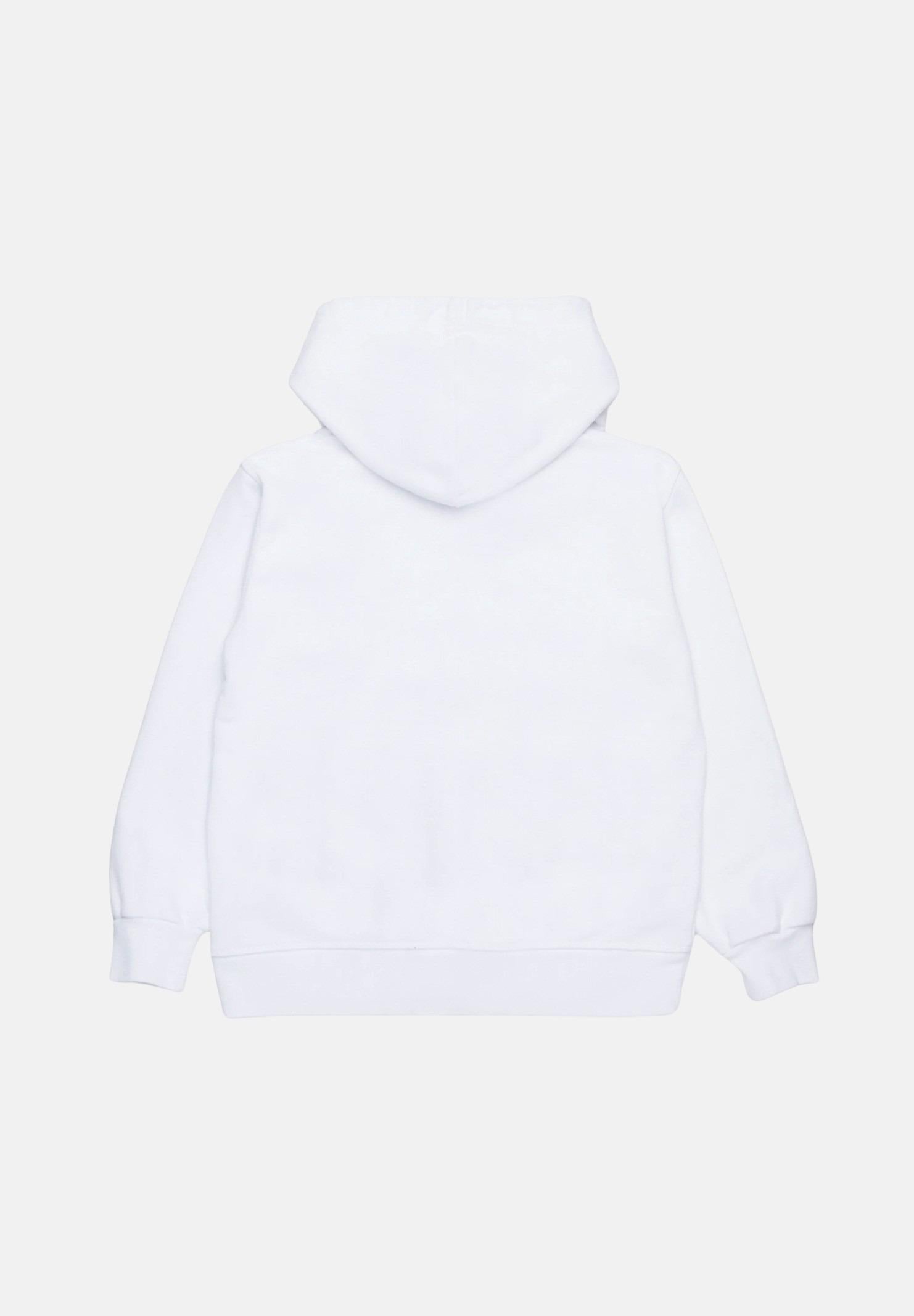 Felpa con cappuccio bianca per bambino e bambina rifinita da stampa logo DQ2907D0AD2-B DQ100 DSQUARED2