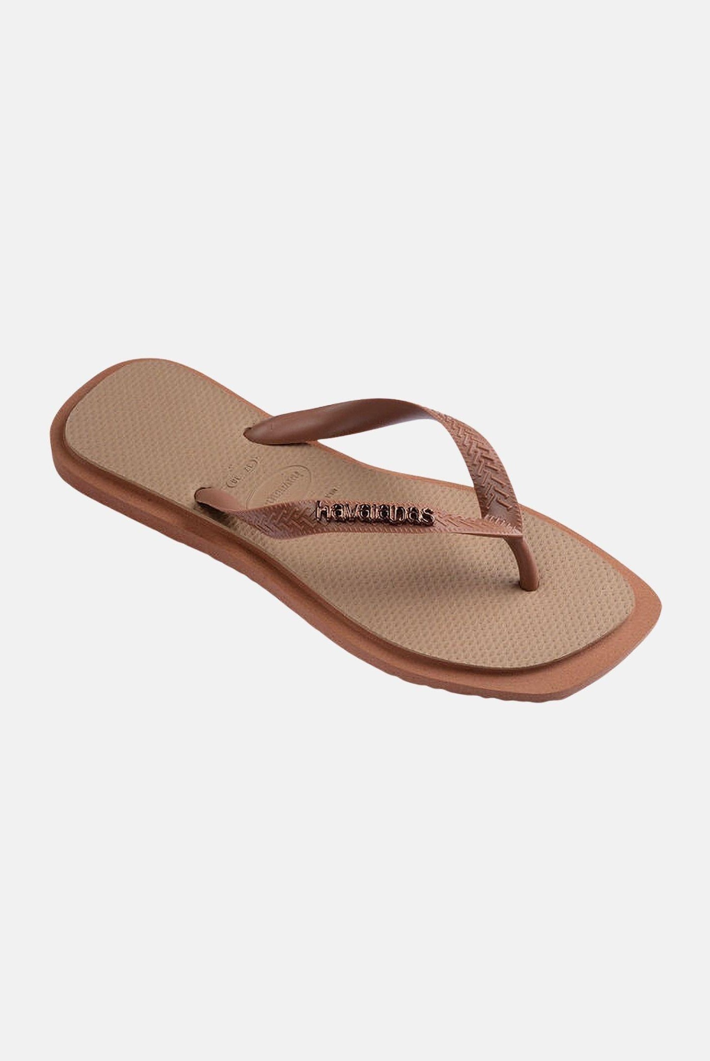 HAVAIANAS Infradito Top Square Fusion beige suola marrone da donna 4149944 4258 HAVAIANAS