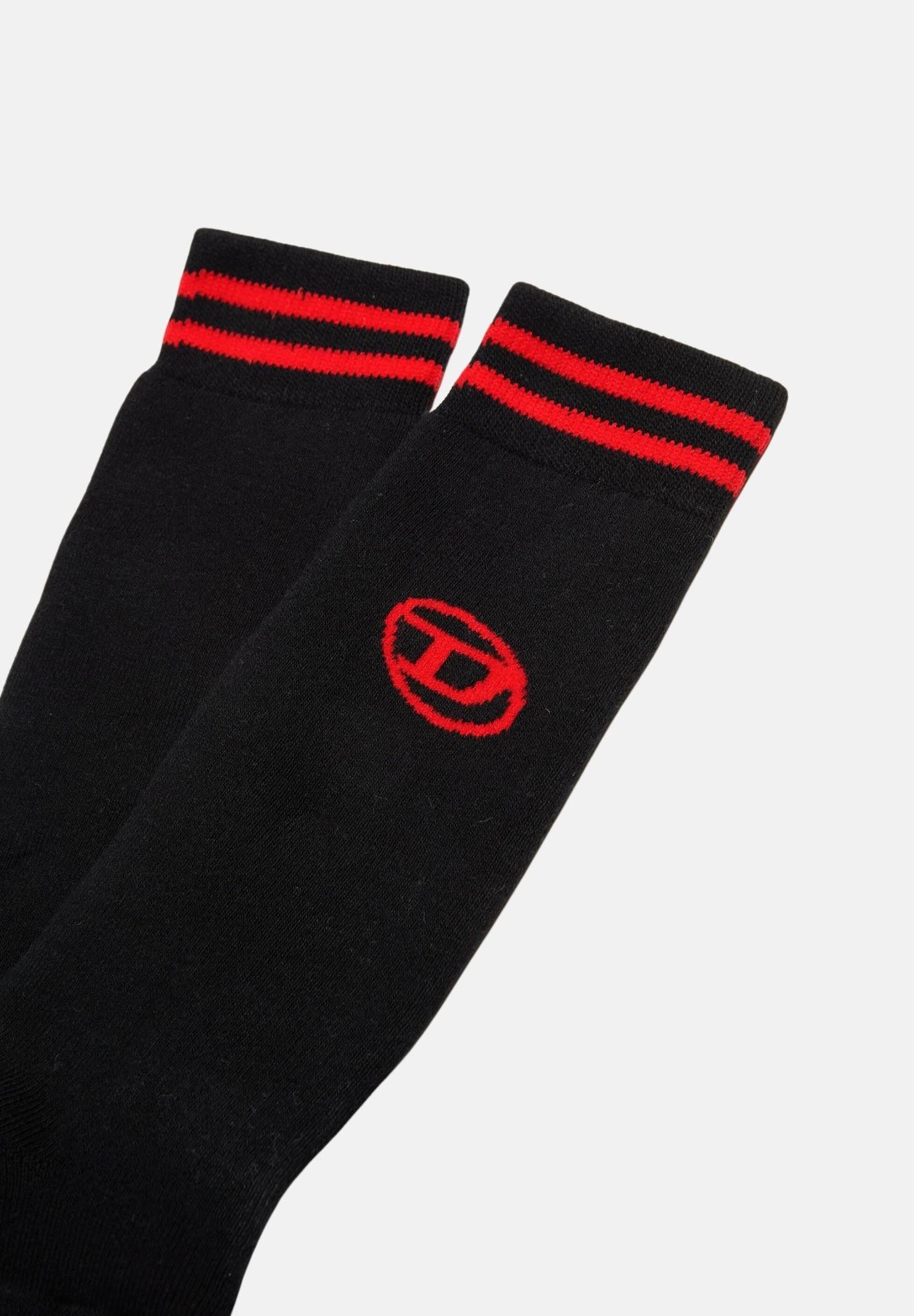 DIESEL Calzini (2 paia) bianchi e neri per uomo e donna con logo oval D J020750BAWN K900G DIESEL