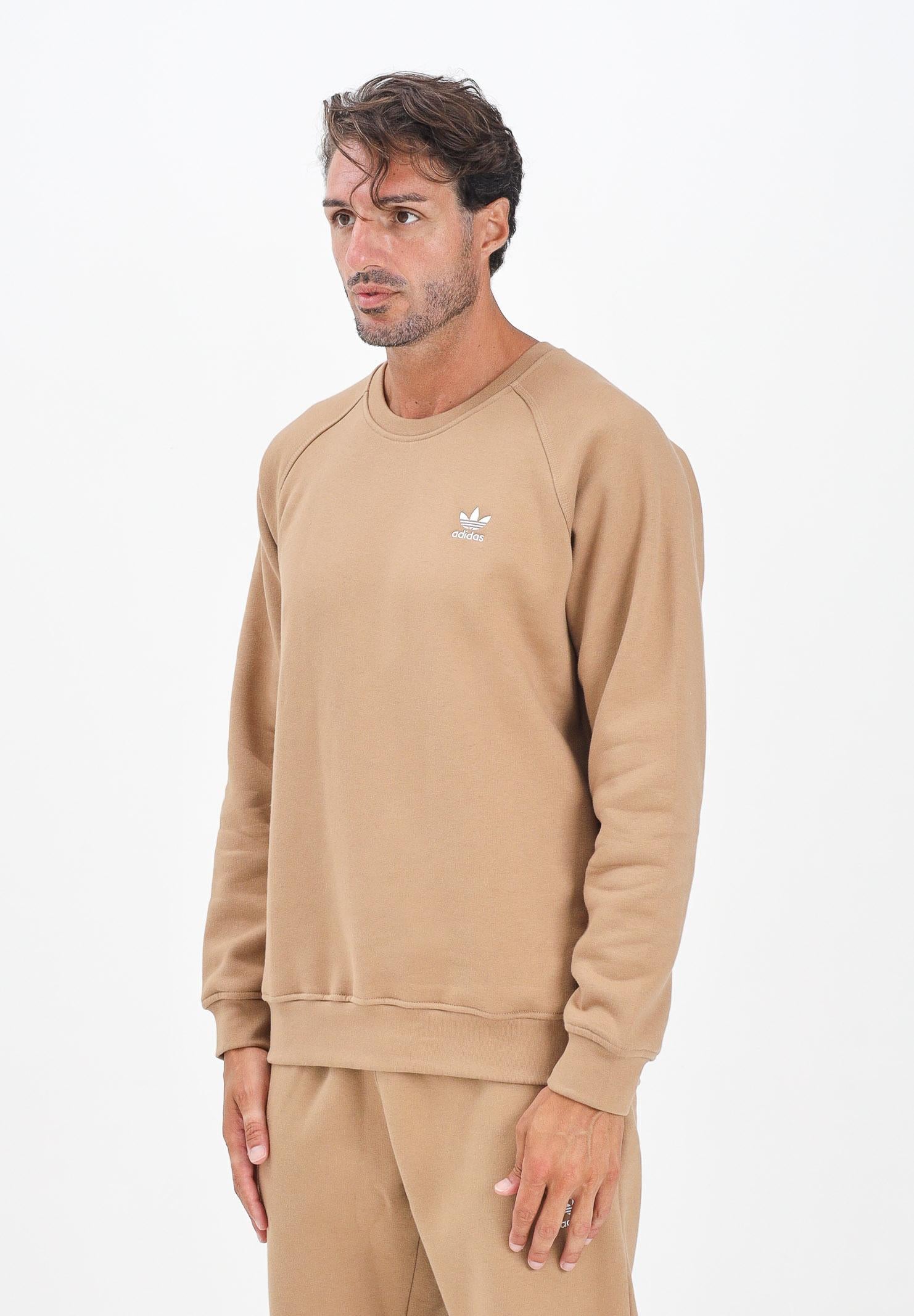 ADIDAS ORIGINALS Felpa girocollo Trefoil Essentials Crew beige da uomo JX2723 ADIDAS ORIGINALS