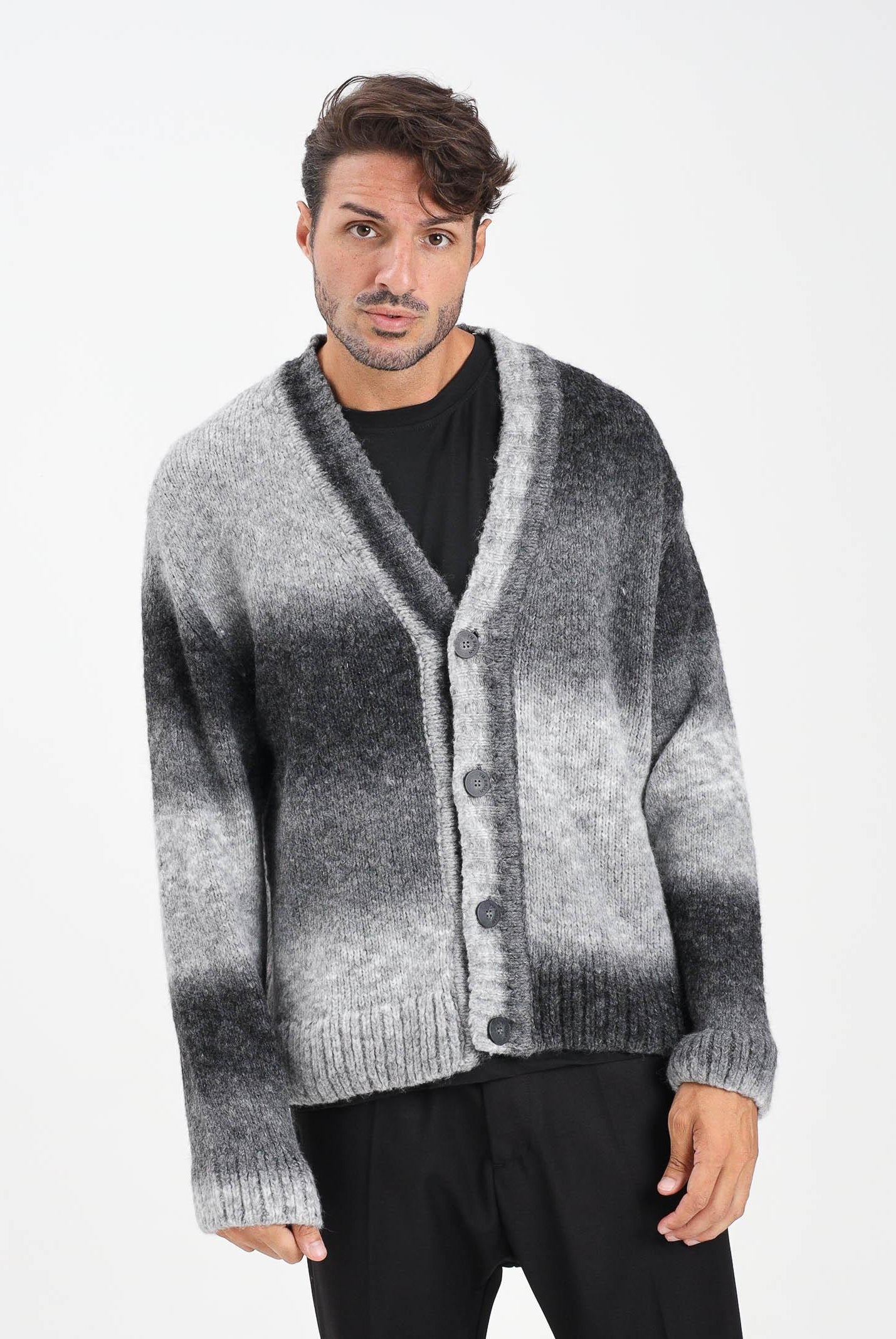 I'M BRIAN Cardigan grigio da uomo MA3400 008 I'M BRIAN