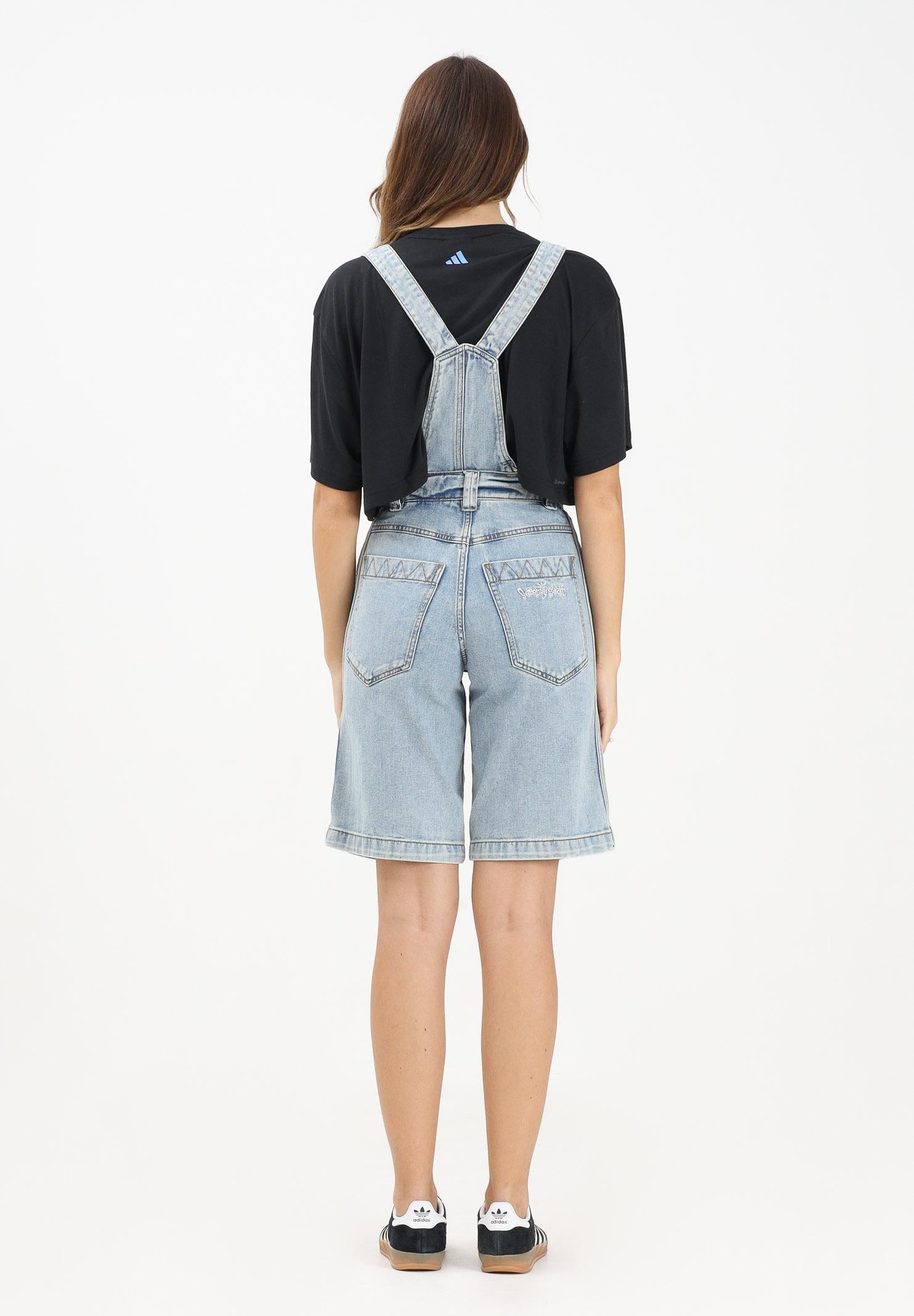 ADIDAS ORIGINALS Salopette adidas X Jeremy Scott Pride in denim chiaro da donna JY2022 . ADIDAS ORIGINALS