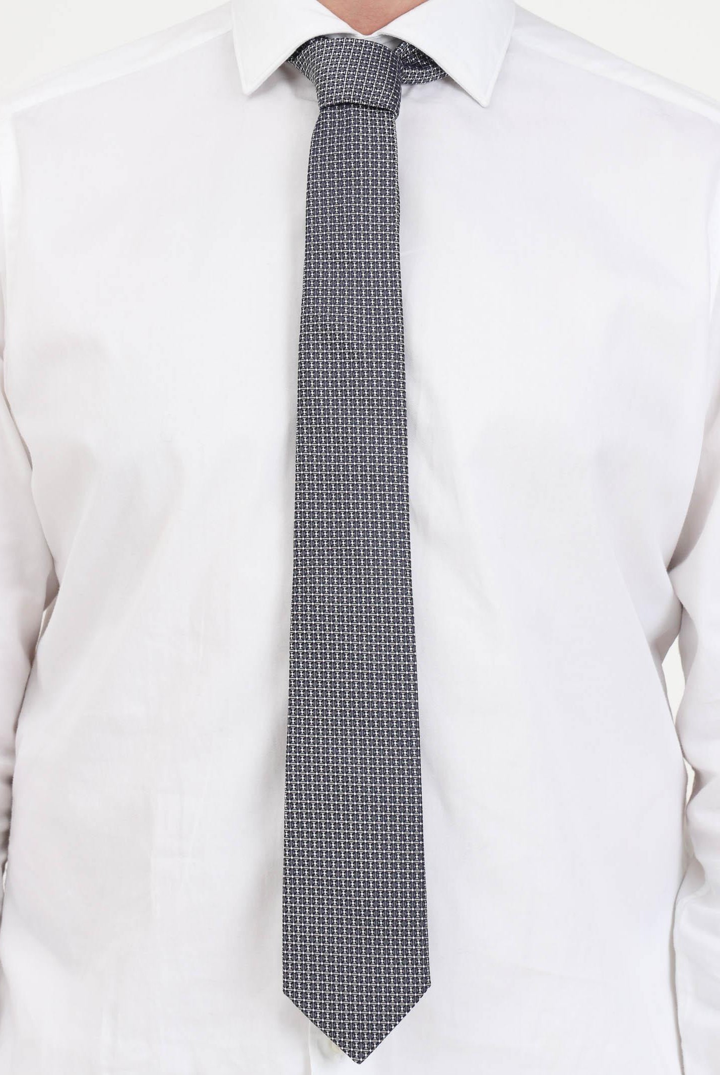 LANVIN Cravatta blu da uomo a fantasia 3103 5 LANVIN