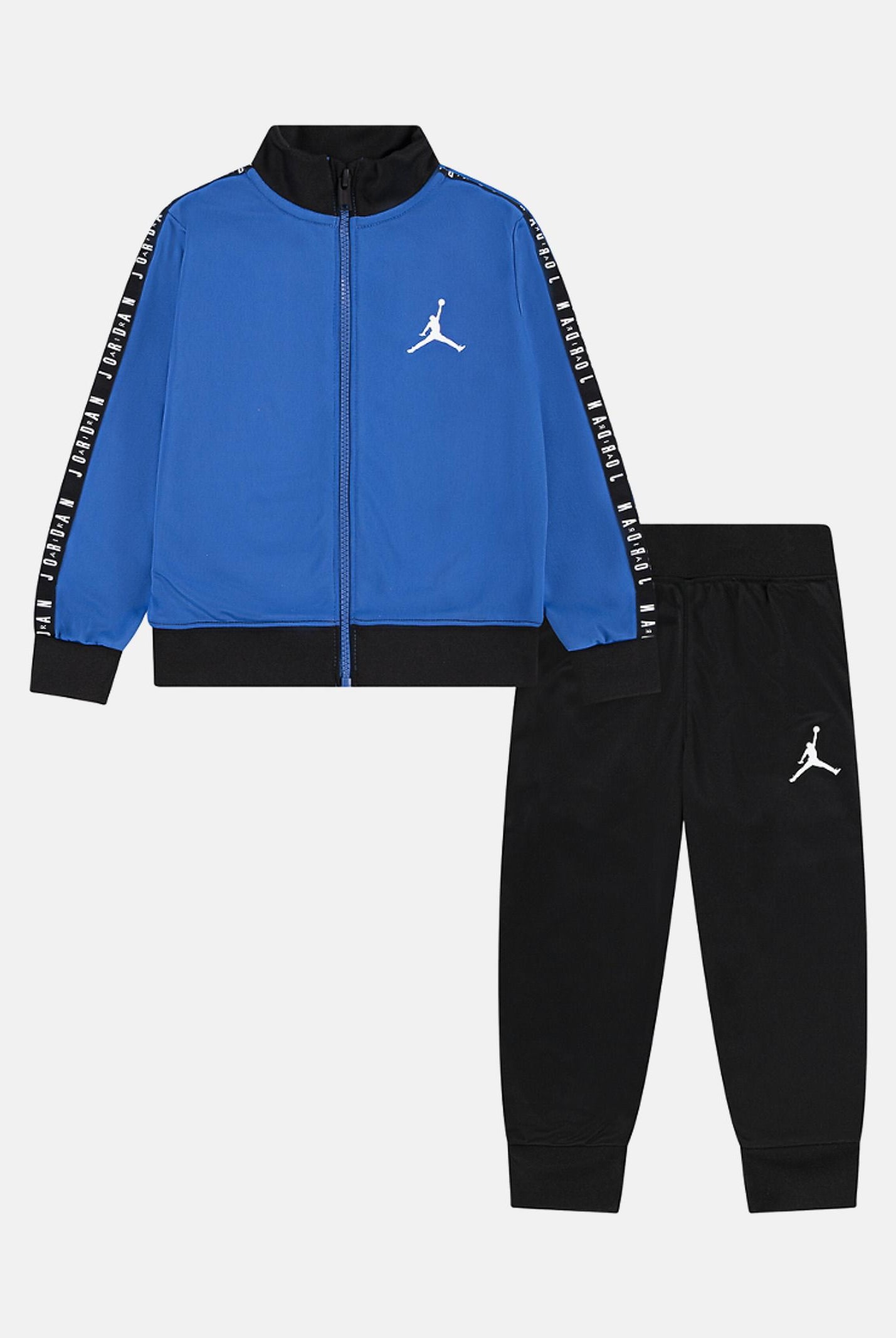 JORDAN Tuta blu e nera da bambino con bande logate 95A449 J8A JORDAN