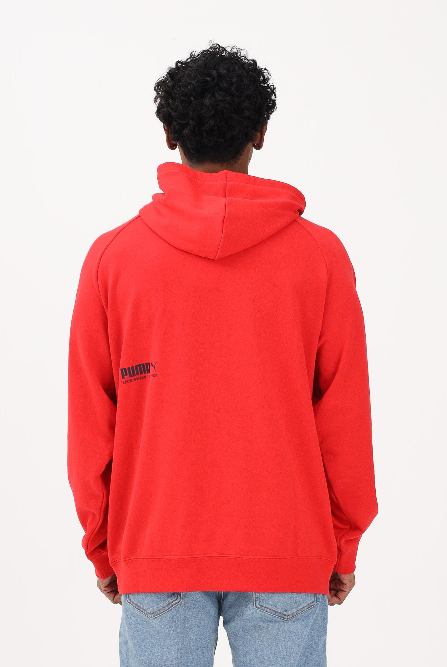 PUMA Felpa con cappuccio PUMA Sport rossa da uomo 692170 11 PUMA