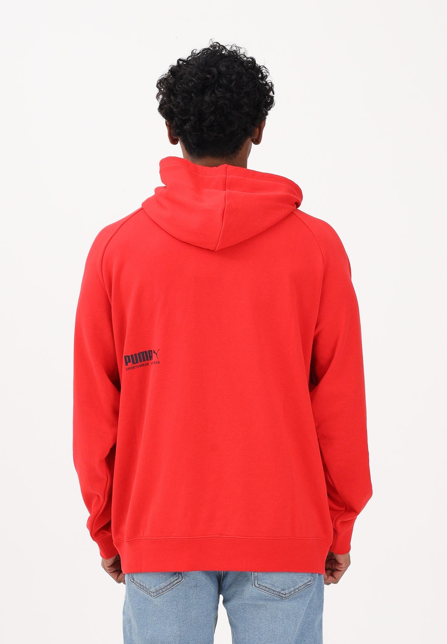PUMA Felpa con cappuccio PUMA Sport rossa da uomo 692170 11 PUMA