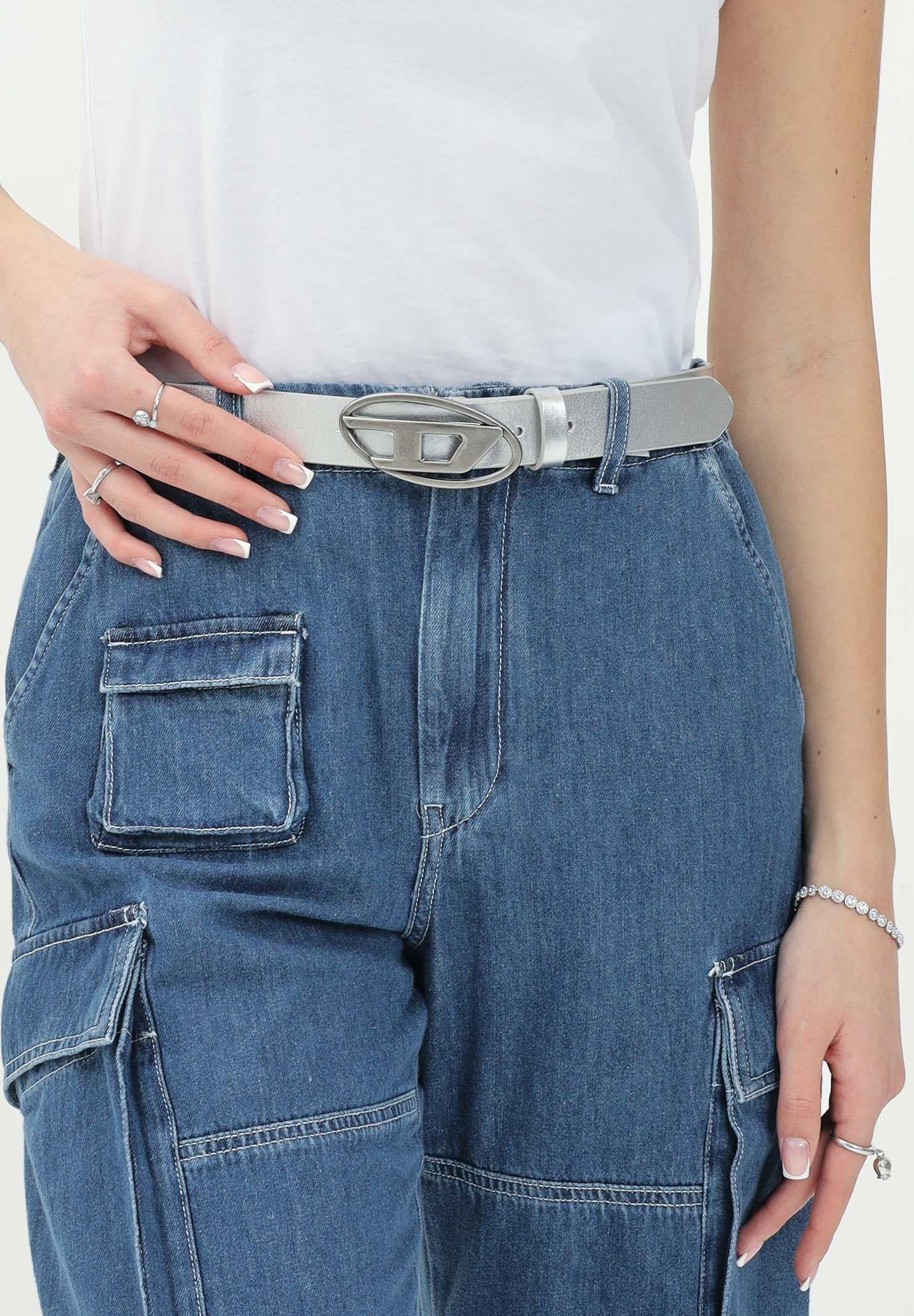 DIESEL Cintura B1dr argento da donna J01226KXBLR K83I DIESEL