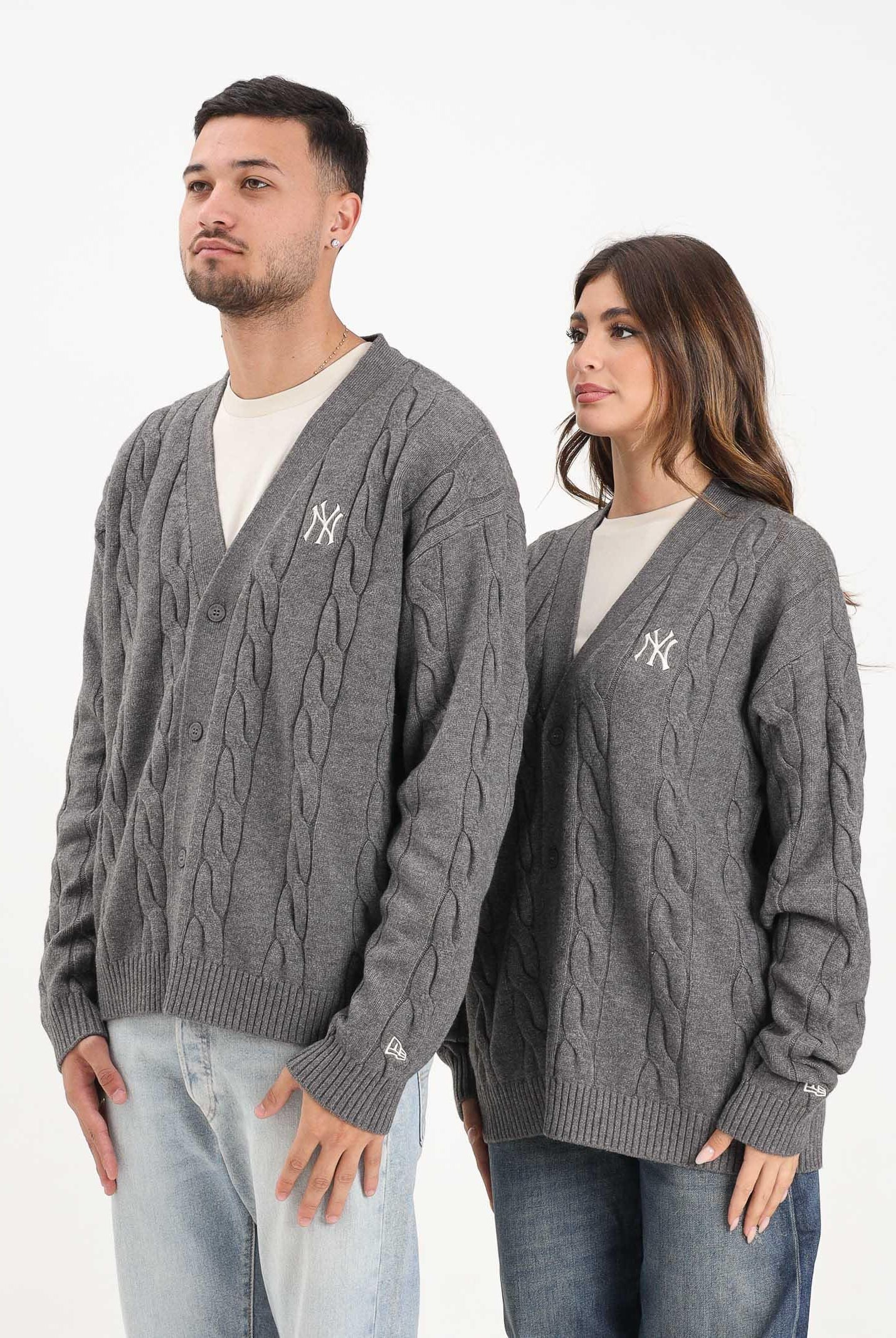 NEW ERA Cardigan New York Yankees MLB grigio per uomo e donna 60758743 . NEW ERA