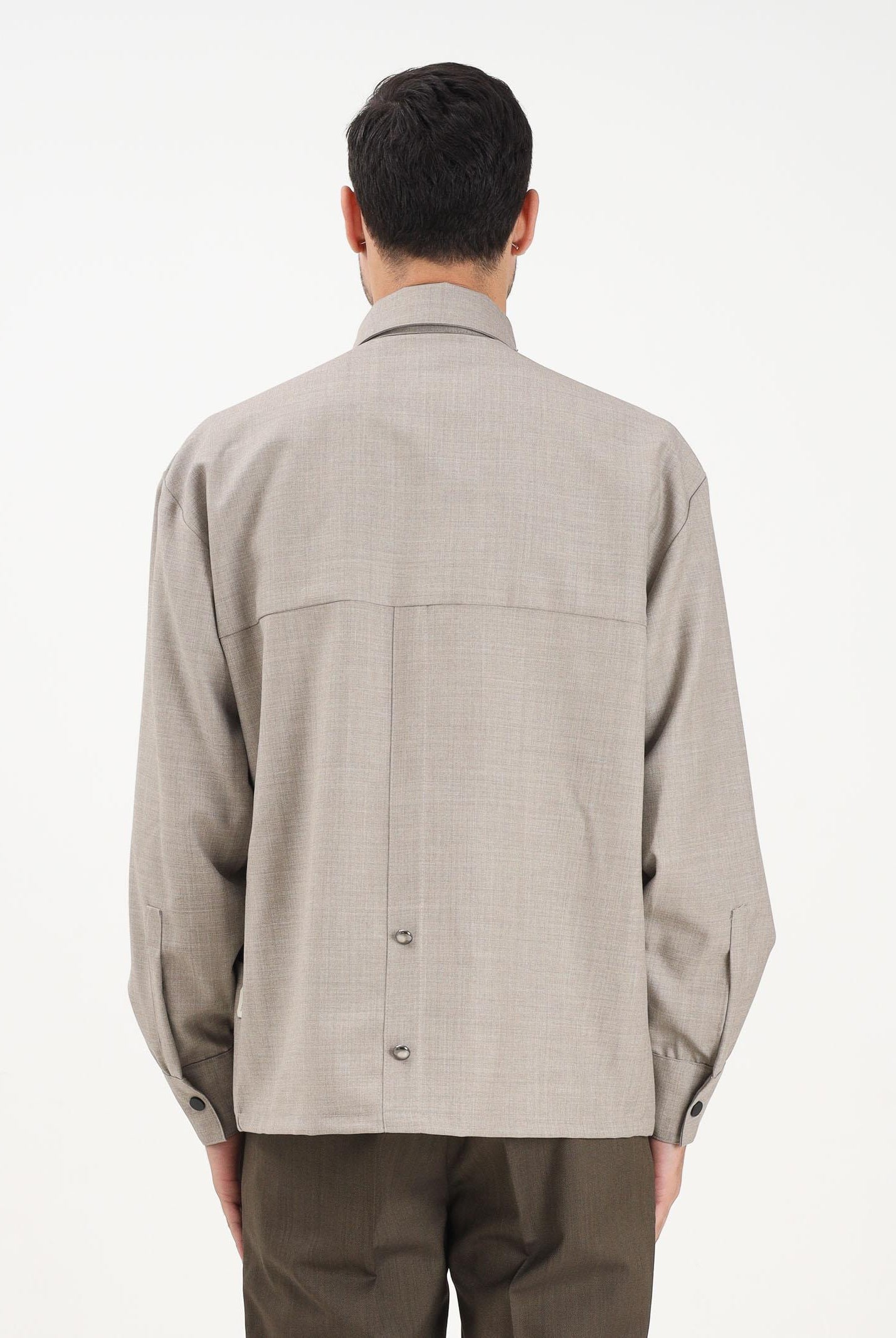 YES LONDON Camicia a manica lunga beige da uomo XCM7212 BE YES LONDON