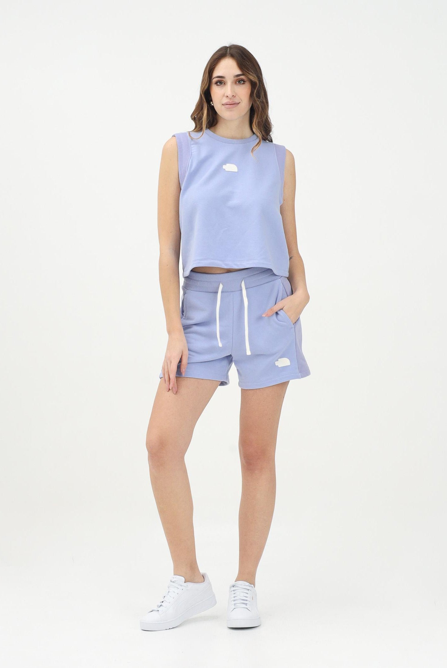 THE NORTH FACE Shorts Terry Relaxed lilla da donna NF0A8C270VI1 . THE NORTH FACE