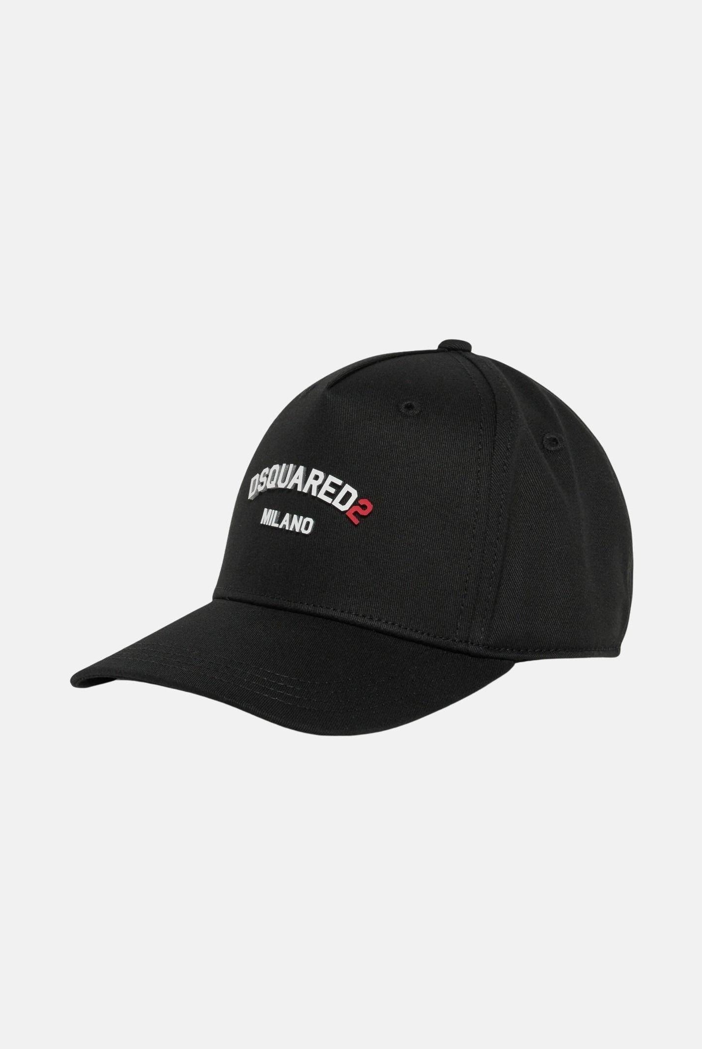 DSQUARED2 Cappello con visiera nero per uomo e donna rifinito da logo DQ3255D00YT DQ900 DSQUARED2