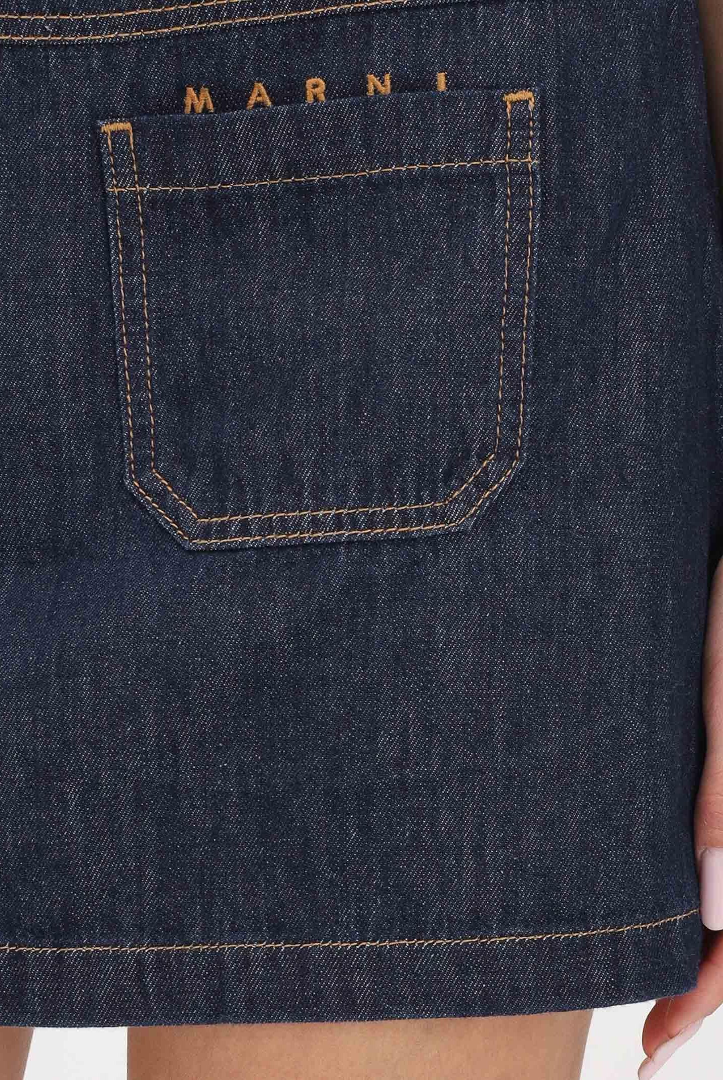 MARNI Gonna corta in denim blu per donna, ragazze e bambine M01754M00WG 0M01 MARNI