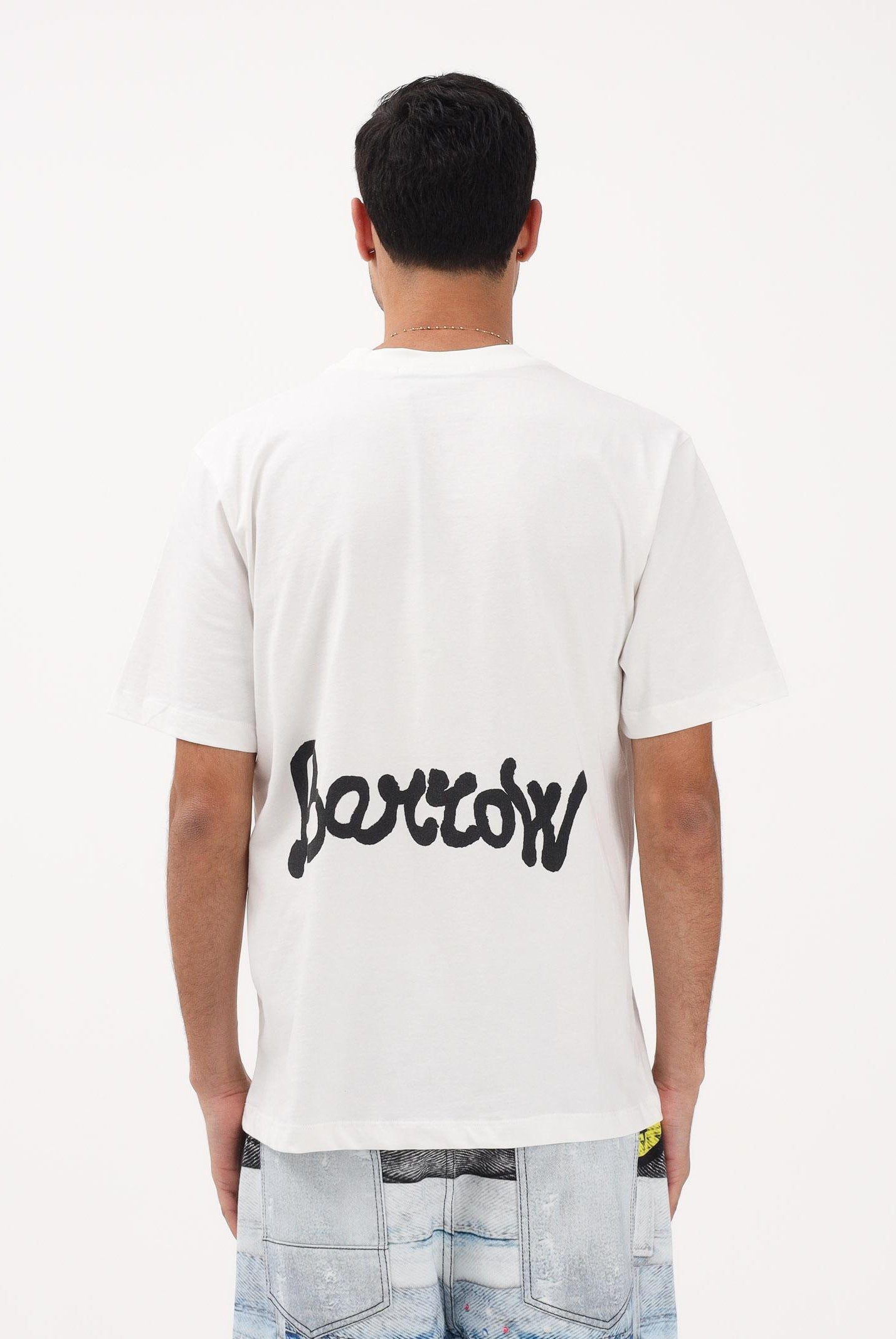 BARROW T-shirt a manica corta bianca per uomo e donna con stampa S6BWUATH078 412 BARROW