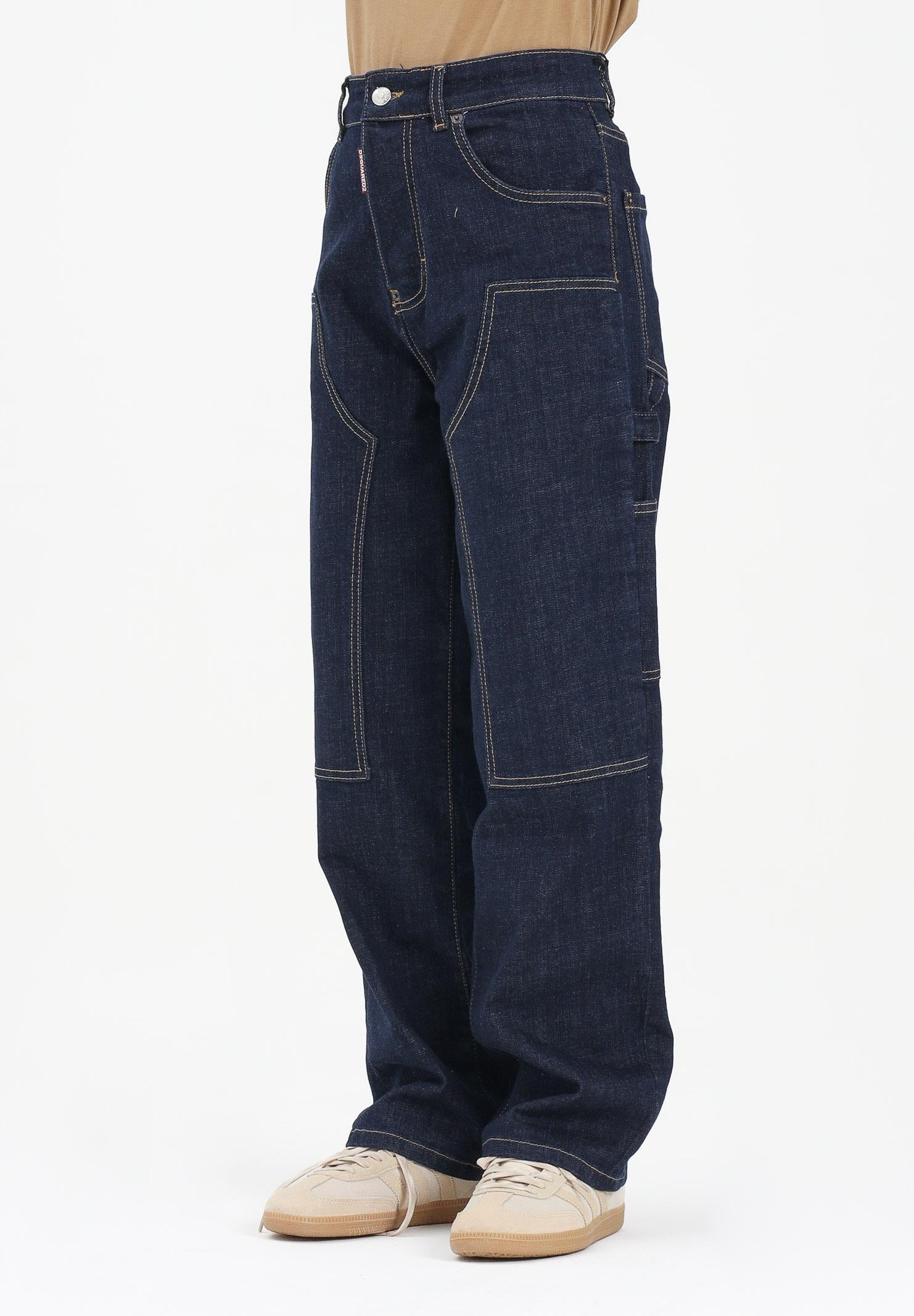 DSQUARED2 Jeans Loose Jean in denim blu per donna, ragazzi e bambini DQ2636D0AAM DQ01 DSQUARED2