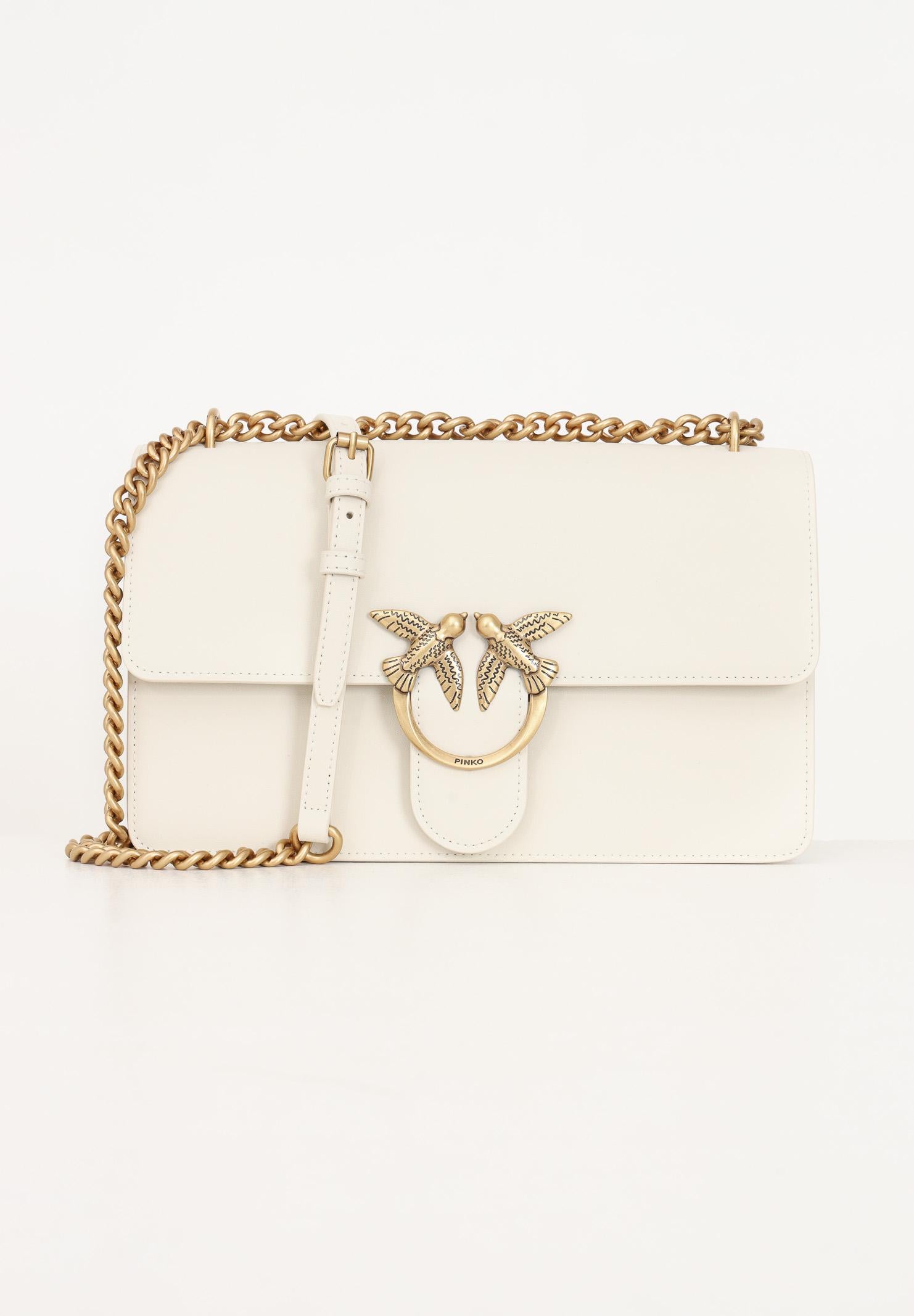 PINKO Borsa a tracolla Classic Love Bag One panna da donna 100941A0F1 Z14Q PINKO